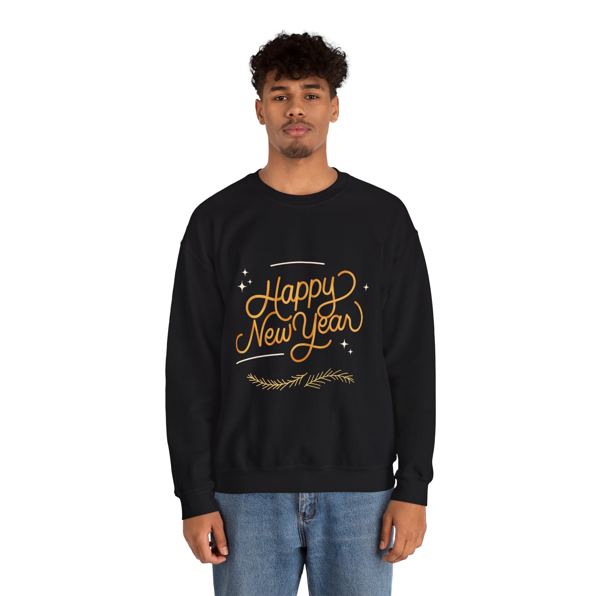 Happy New Year Unisex Crewneck Sweatshirt, Cozy Holiday Apparel, New Year Gift, Seasonal Fashion, Comfortable Sweater