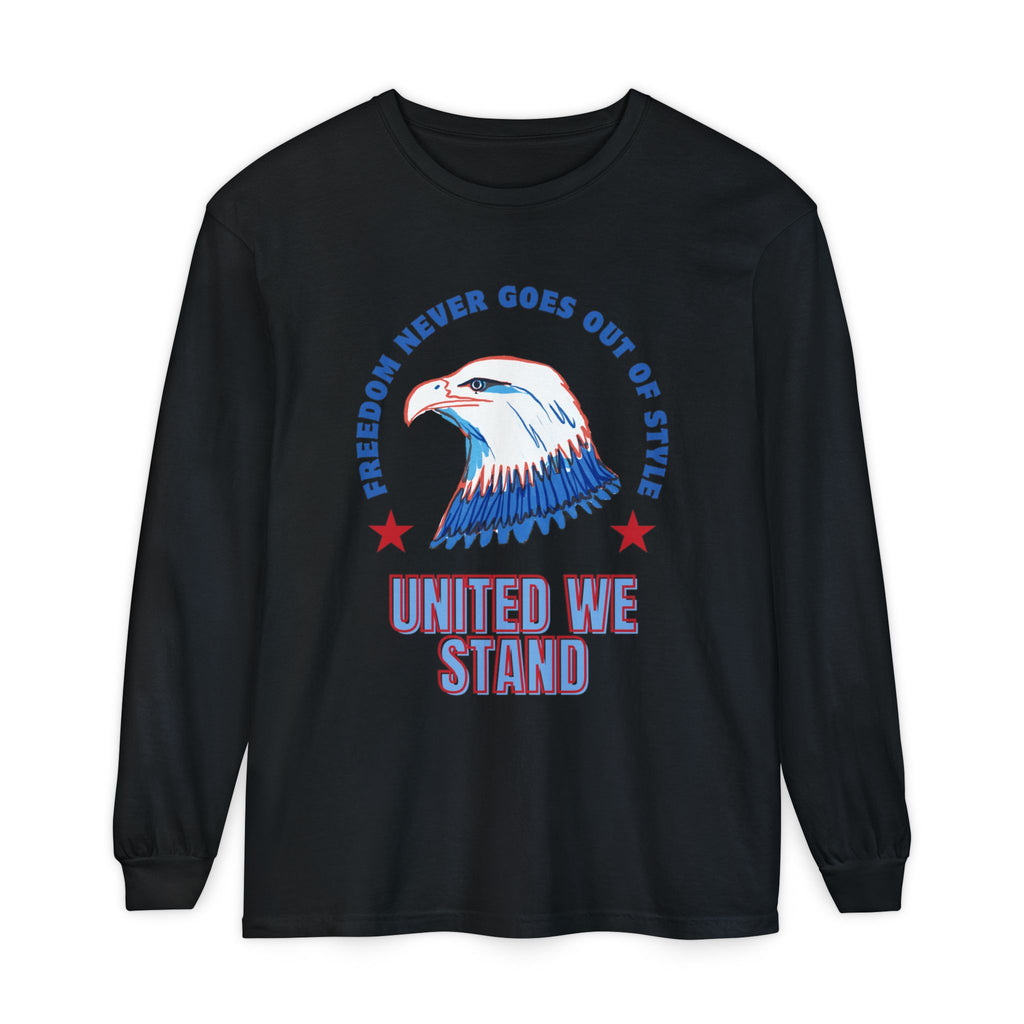 Patriotic Long Sleeve T-Shirt Perfect for Celebrating Holidays, Independence Days
