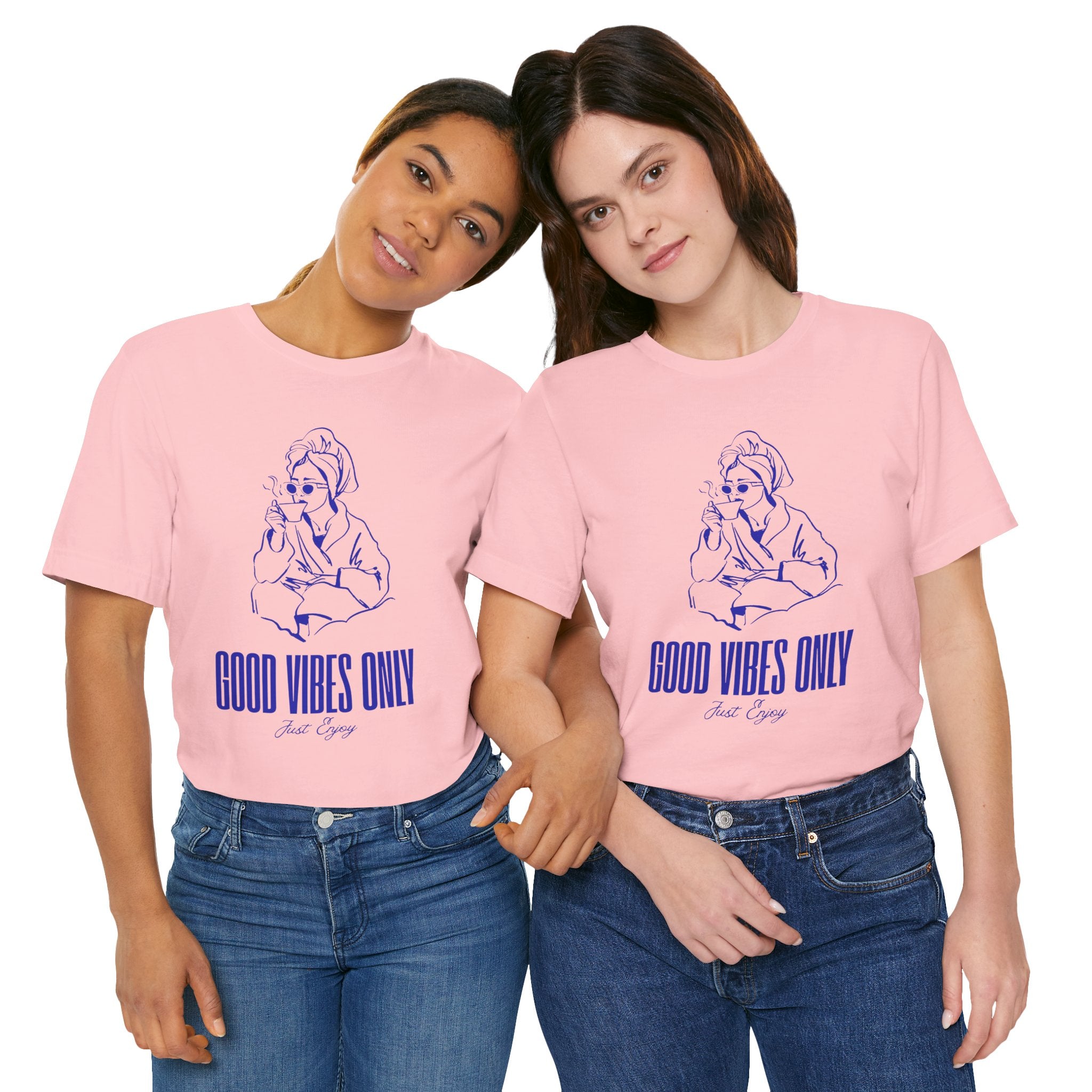 Good Vibes Only Unisex Jersey Tee - Relaxed Fit, Casual Outing, Gift for Friend, Positive Energy Shirt, Summer Wear