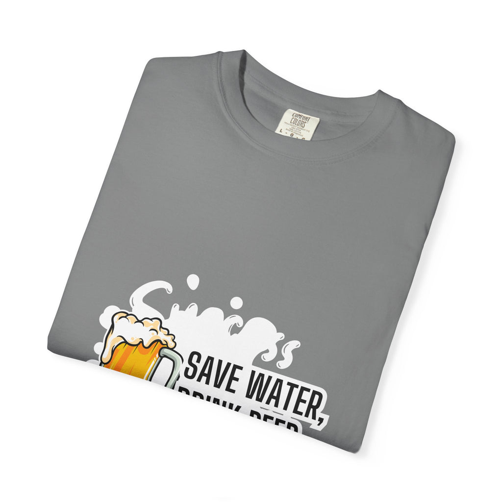 Beer Lovers Unisex T-Shirt, Fun Graphic Tee for Parties, Great Gift for Festivals, Casual Wear for Beer Enthusiasts, Save Water Drink Beer