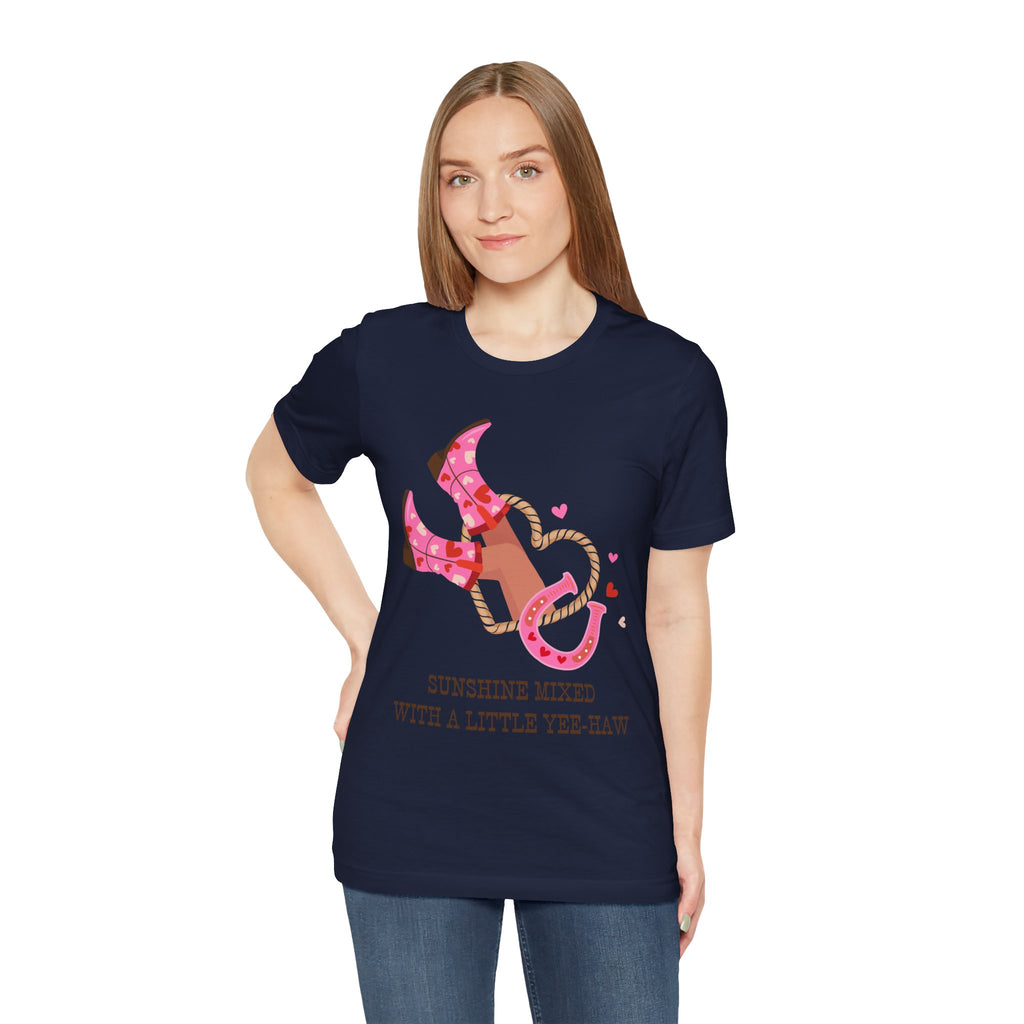 Playful Cowboy Graphic Tee - Perfect for Rodeos, Country Concerts, and Summer Gatherings, Casual Wear, Gift for Country Lovers, Fun Outfits