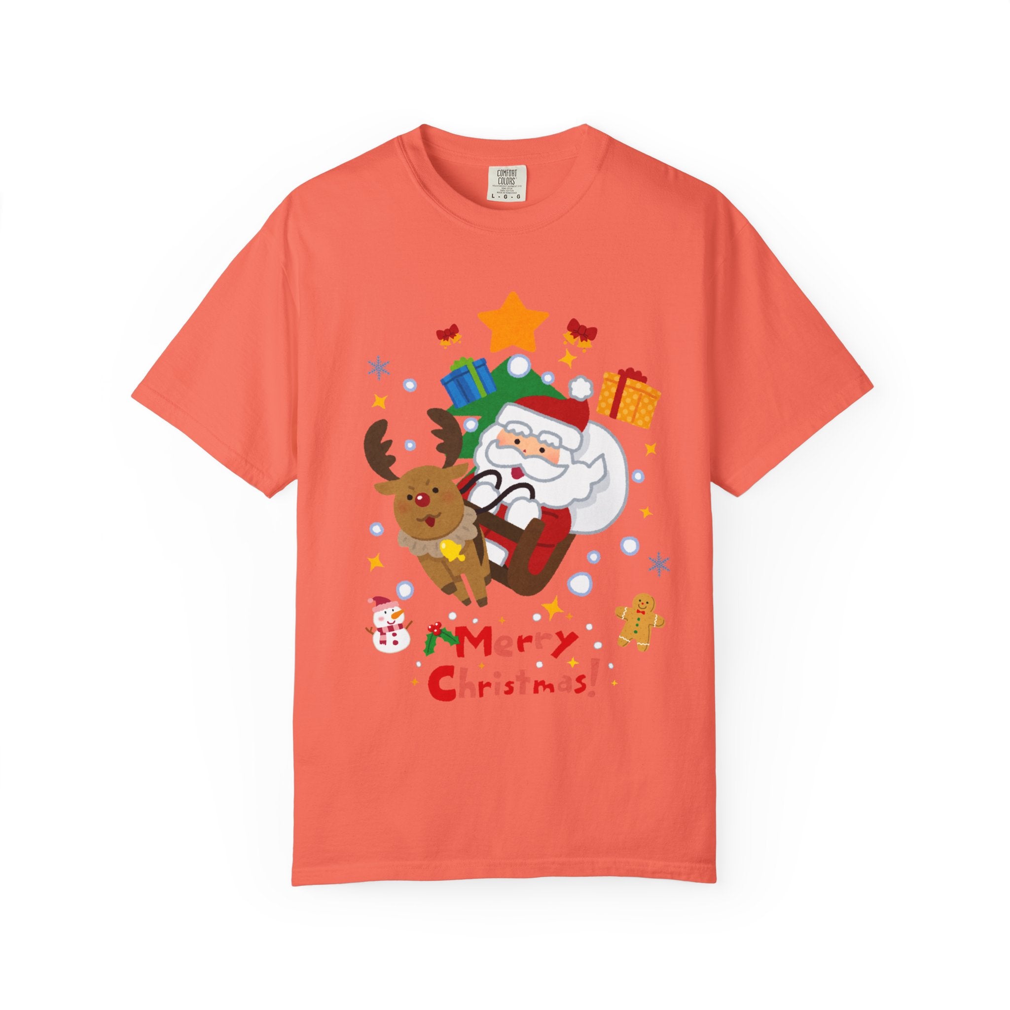 Festive Santa T-Shirt | Christmas Tee, Unisex Holiday Shirt, Merry Christmas Gift, Cute Design for Kids & Adults
