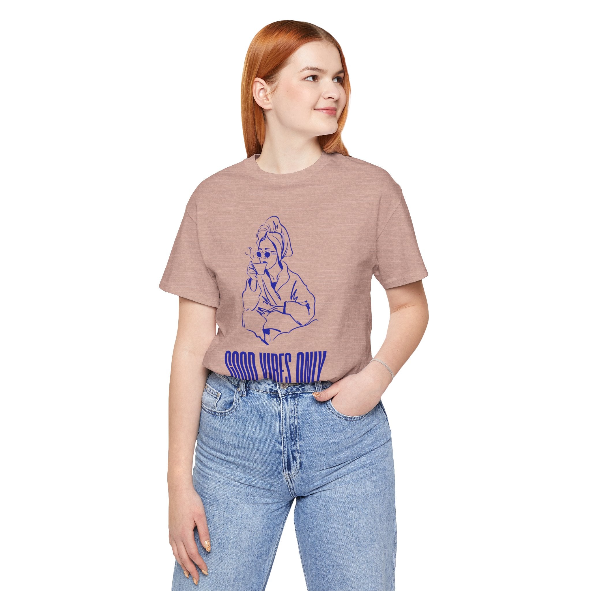 Good Vibes Only Unisex Jersey Tee - Relaxed Fit, Casual Outing, Gift for Friend, Positive Energy Shirt, Summer Wear