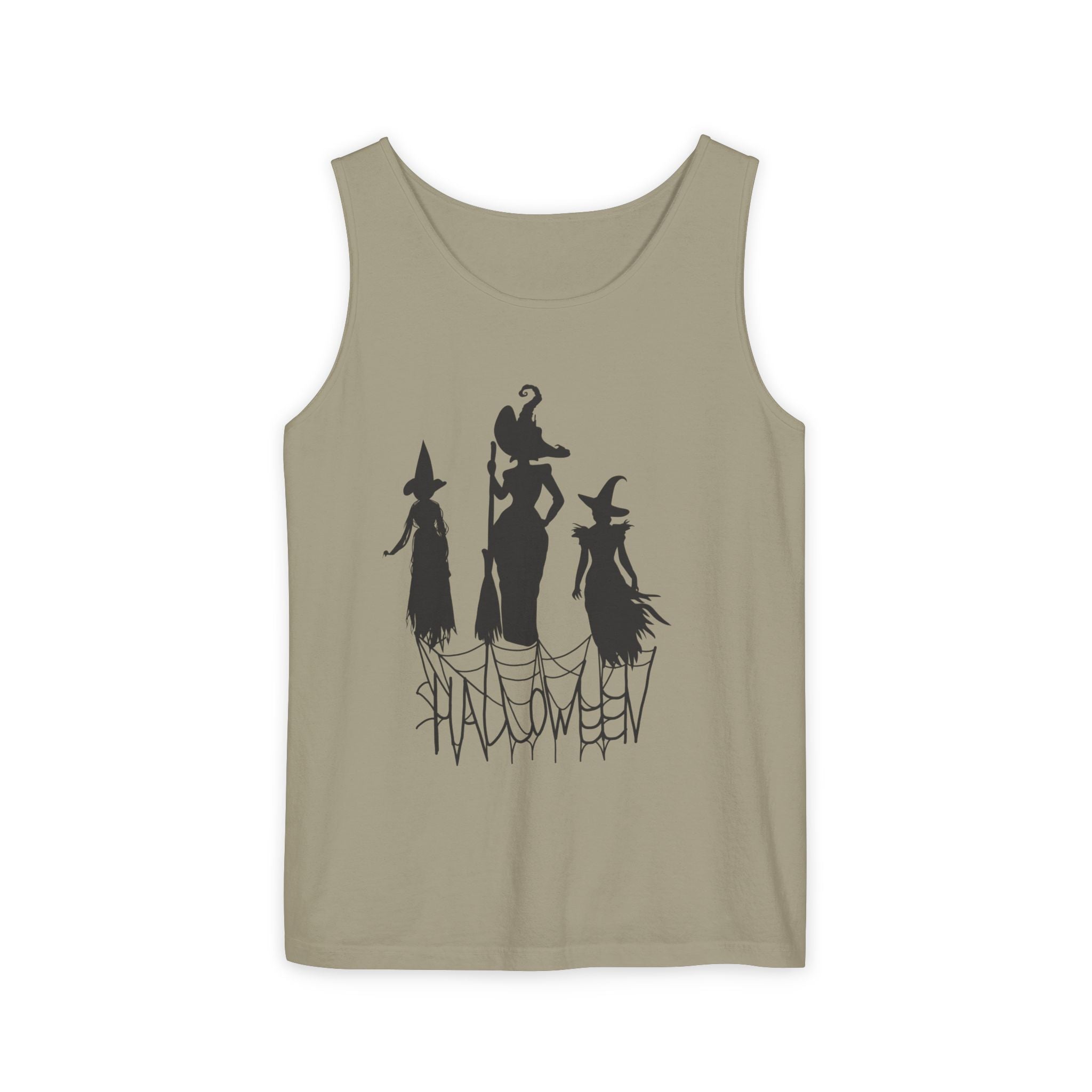 Halloween Witches Tank Top, Spooky Summer Shirt, Unisex Beach Wear, Fall Festival Apparel, Halloween Party Top