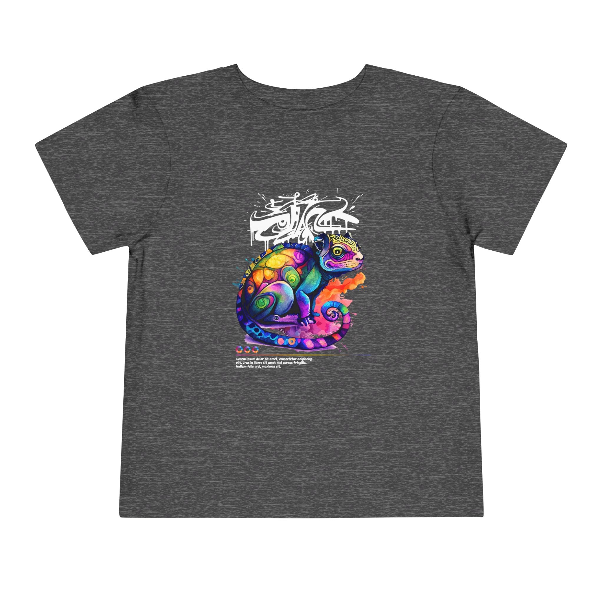 Colorful Chameleon Toddler Tee, Fun Kids Shirt, Vibrant Short Sleeve Tee, Birthday Gift, Summer Outfit, Playdate Wear
