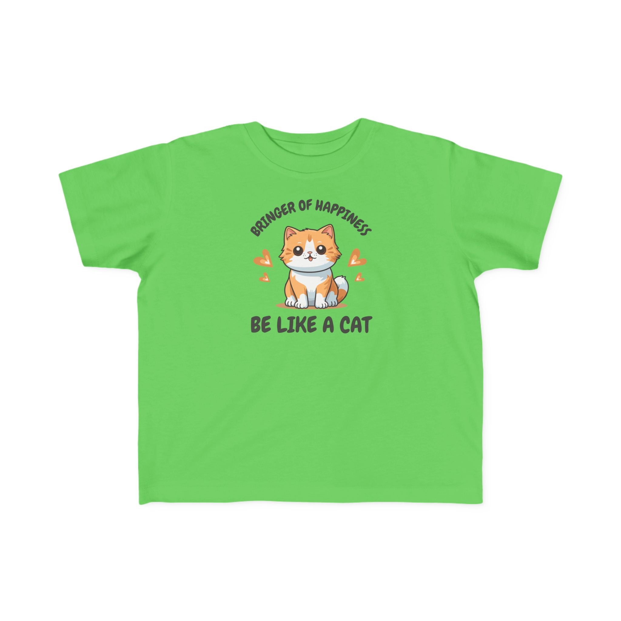 Toddler Cat-Inspired Tee - Celebrate Joy & Creativity, Cute Yellow Shirt, Gift for Kids, Funny Animal Apparel, Everyday Playwear