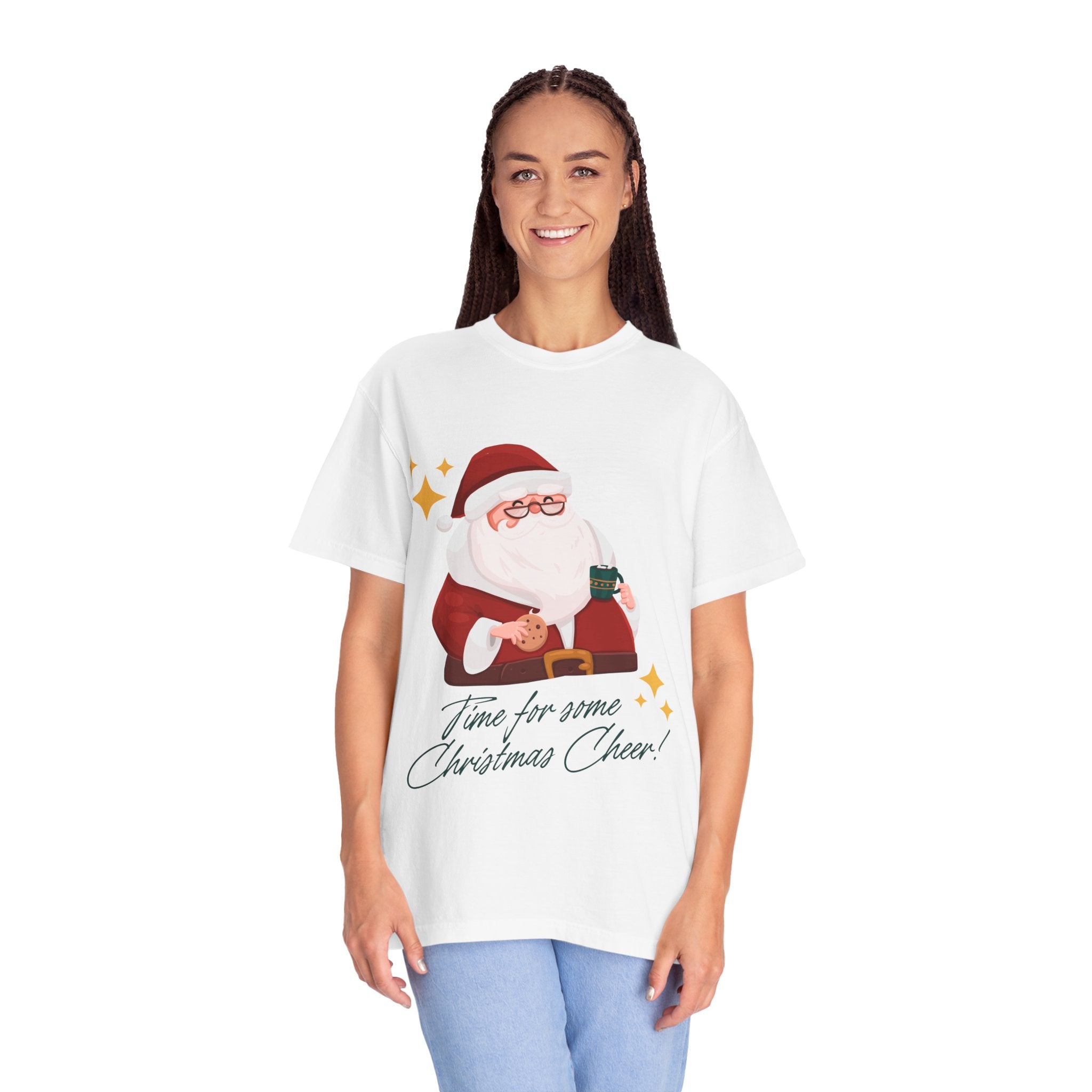 Festive Christmas T-Shirt, Holiday Apparel, Santa Graphic Tee, Unisex Christmas Gift, Seasonal Outfit, Cheerful Holiday Wear