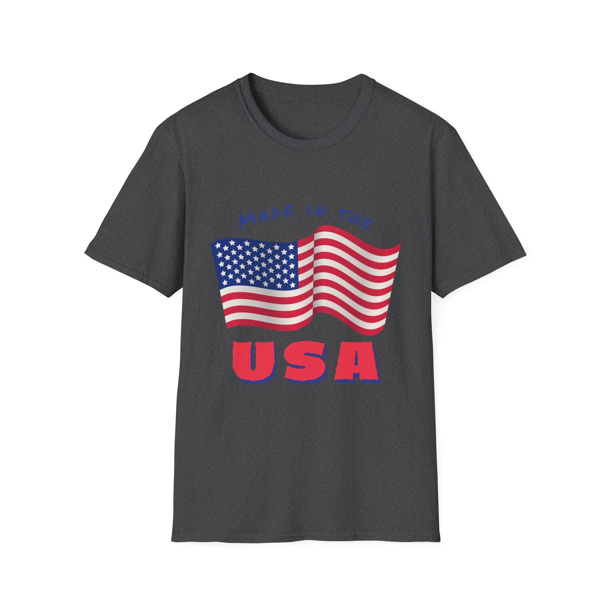 Patriotic Unisex T-Shirt, USA Flag Tee, Made in the USA Shirt, Independence Day Apparel, Gift for Veterans, Casual Wear