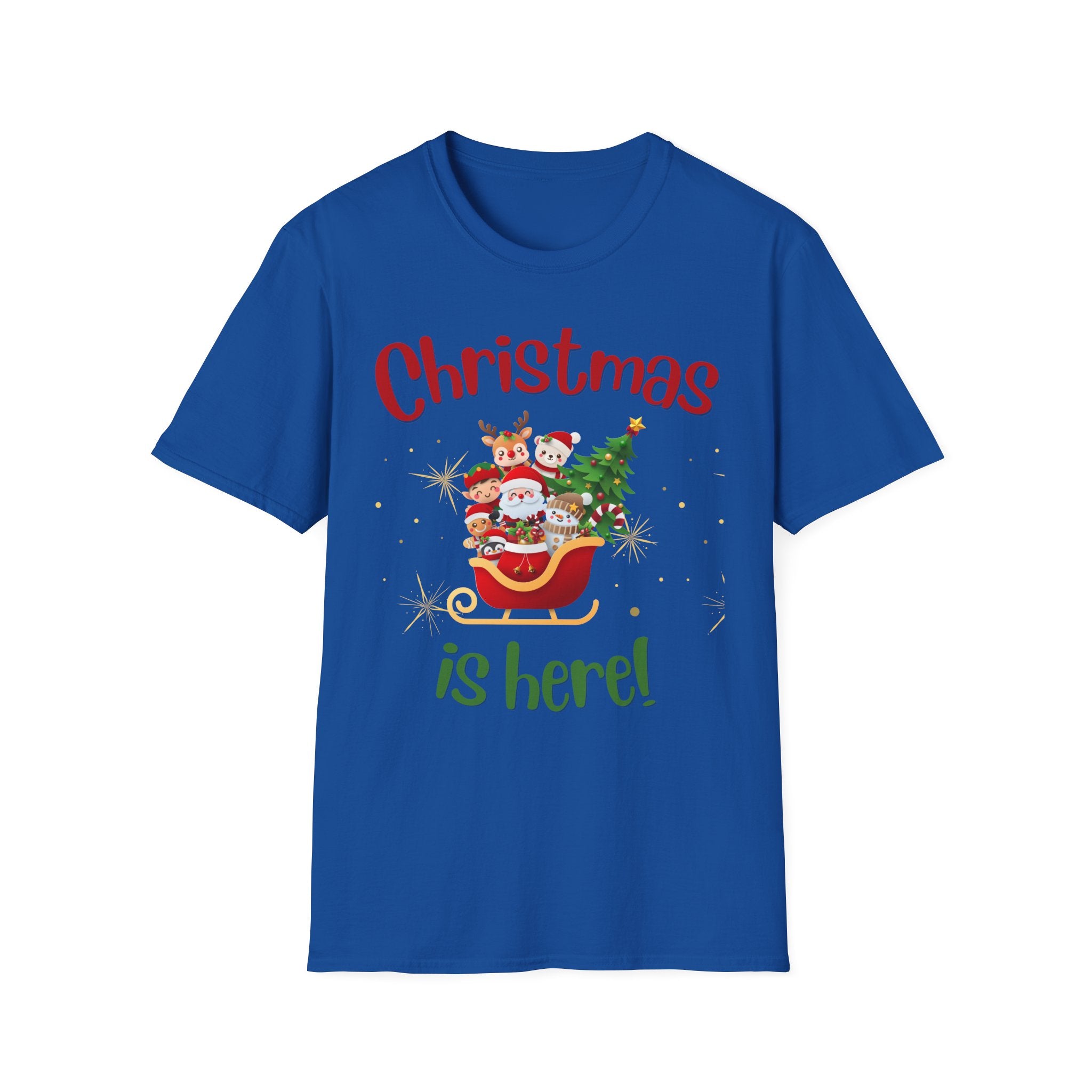 Christmas Themed Unisex Softstyle T-Shirt, Holiday Apparel, Festive Tee, Christmas Gift, Family Gatherings, Ugly Sweater Alternative