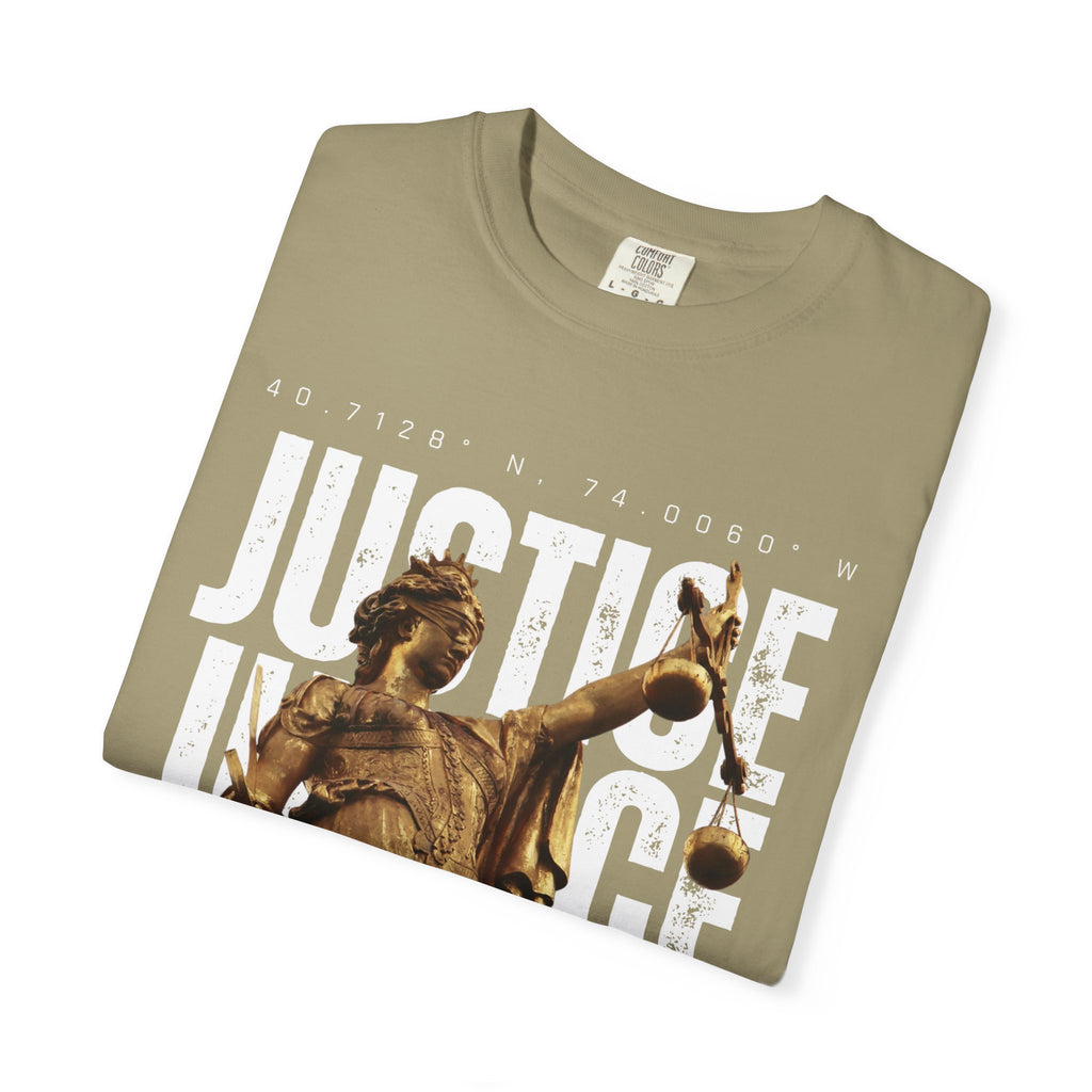 Justice Statue Unisex T-shirt, Casual Wear, Inspirational Gift, Equality Shirt, Art-Inspired Clothing, Birthday Gift, Statement Tees