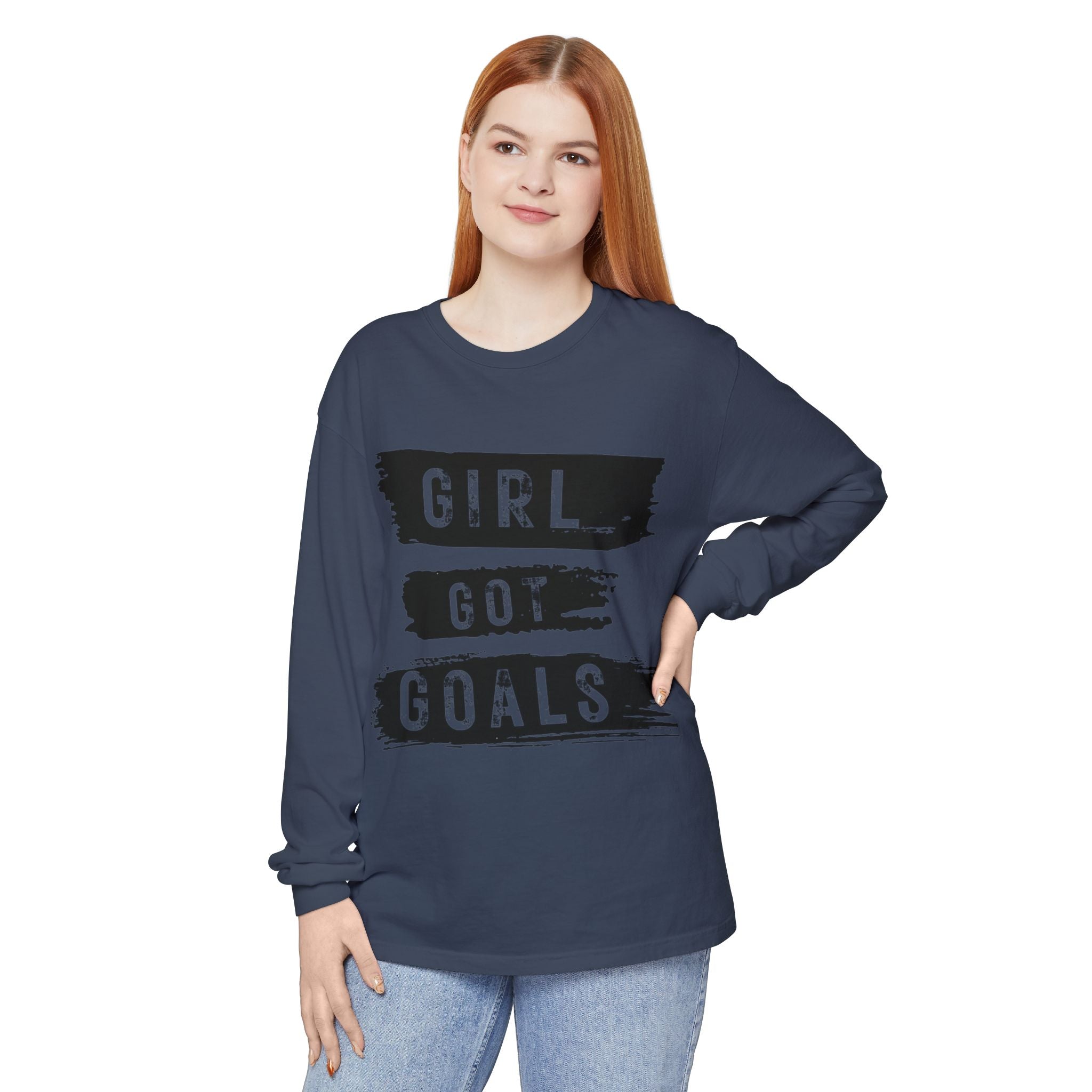 Girl Got Goals Long Sleeve T-Shirt | Motivational Apparel, Unisex Tees, Inspirational Gift, Casual Wear, Trendy Clothing
