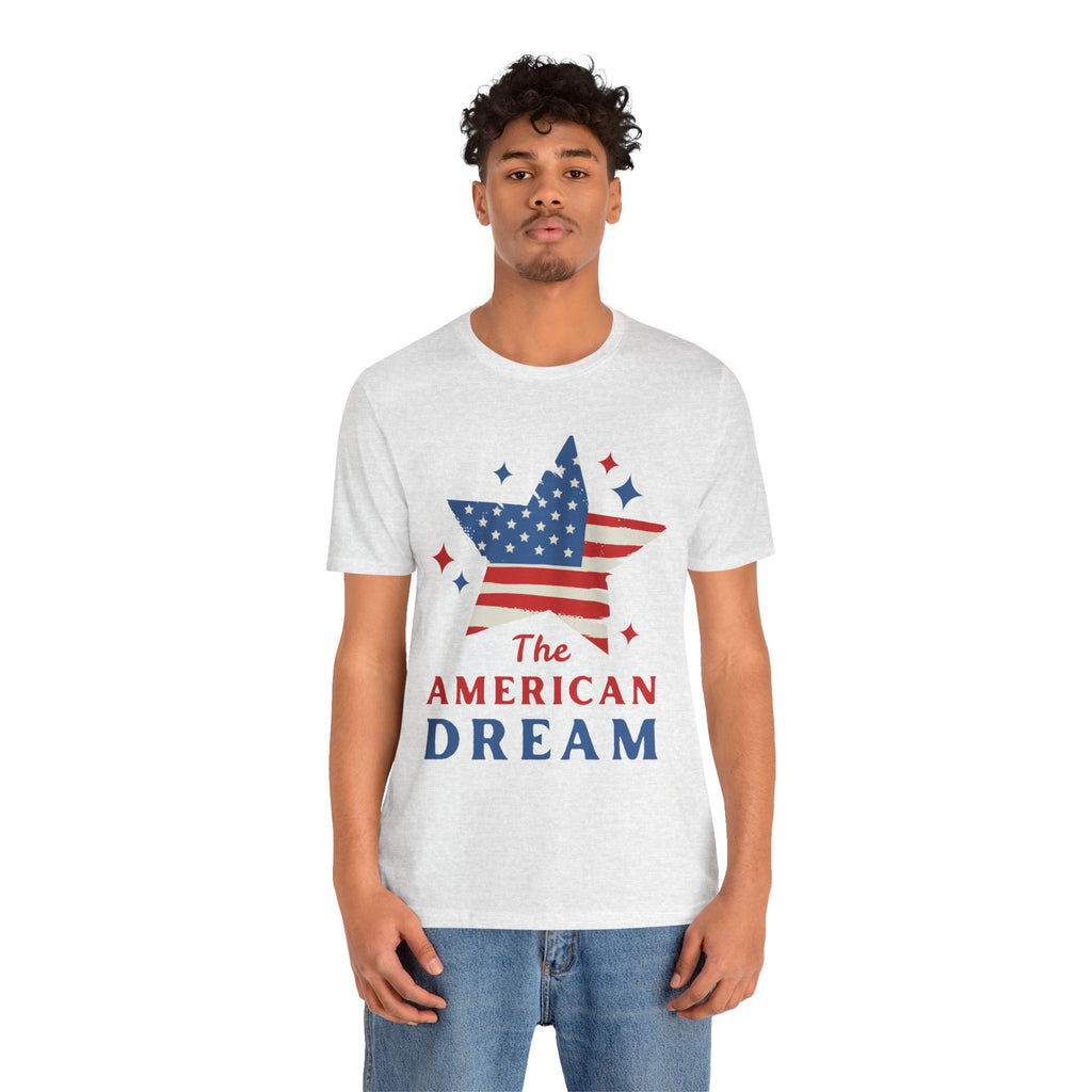 Patriotic T-Shirt, Independence Day Tee, American Dream Shirt, 4th of July Outfit, Stars and Stripes Tee Shirt