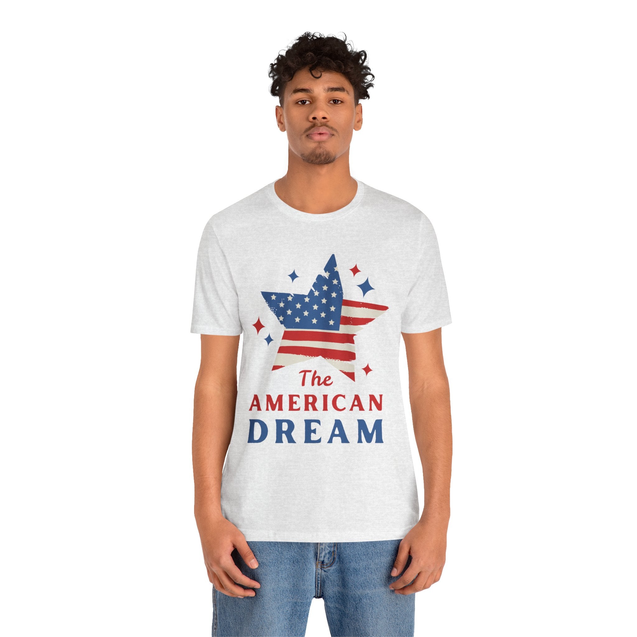 Patriotic T-Shirt, Independence Day Tee, American Dream Shirt, 4th of July Outfit, Stars and Stripes Tee Shirt