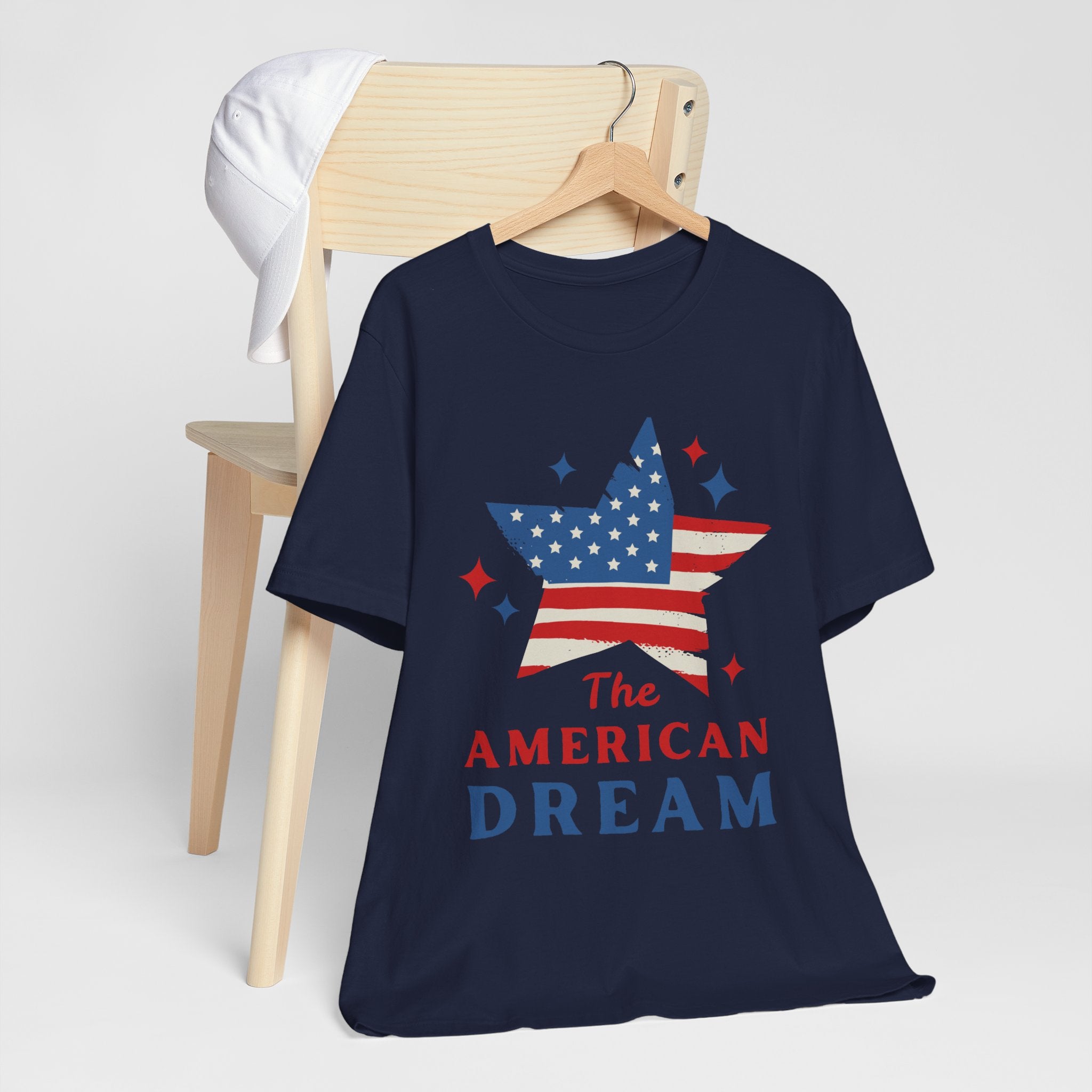 Patriotic T-Shirt, Independence Day Tee, American Dream Shirt, 4th of July Outfit, Stars and Stripes Tee Shirt