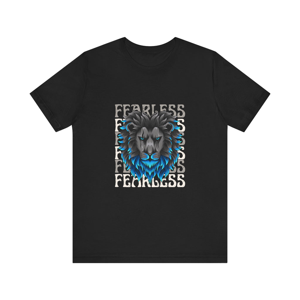 Fearless Lion Short Sleeve Tee, Motivational T-Shirt, Animal Lover Gift, Unisex Graphic Tee, Birthday Gift, Inspiring Apparel