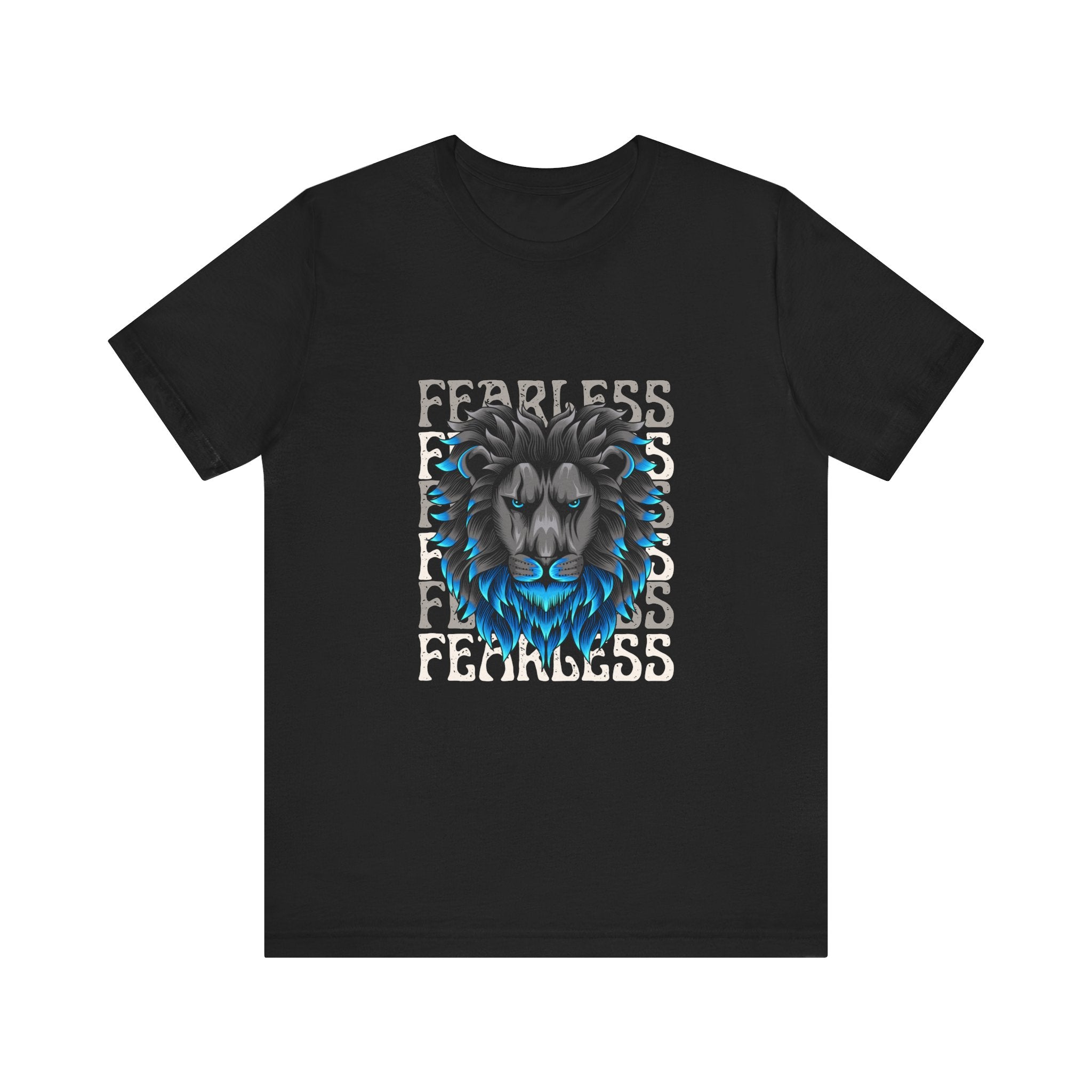 Fearless Lion Short Sleeve Tee, Motivational T-Shirt, Animal Lover Gift, Unisex Graphic Tee, Birthday Gift, Inspiring Apparel
