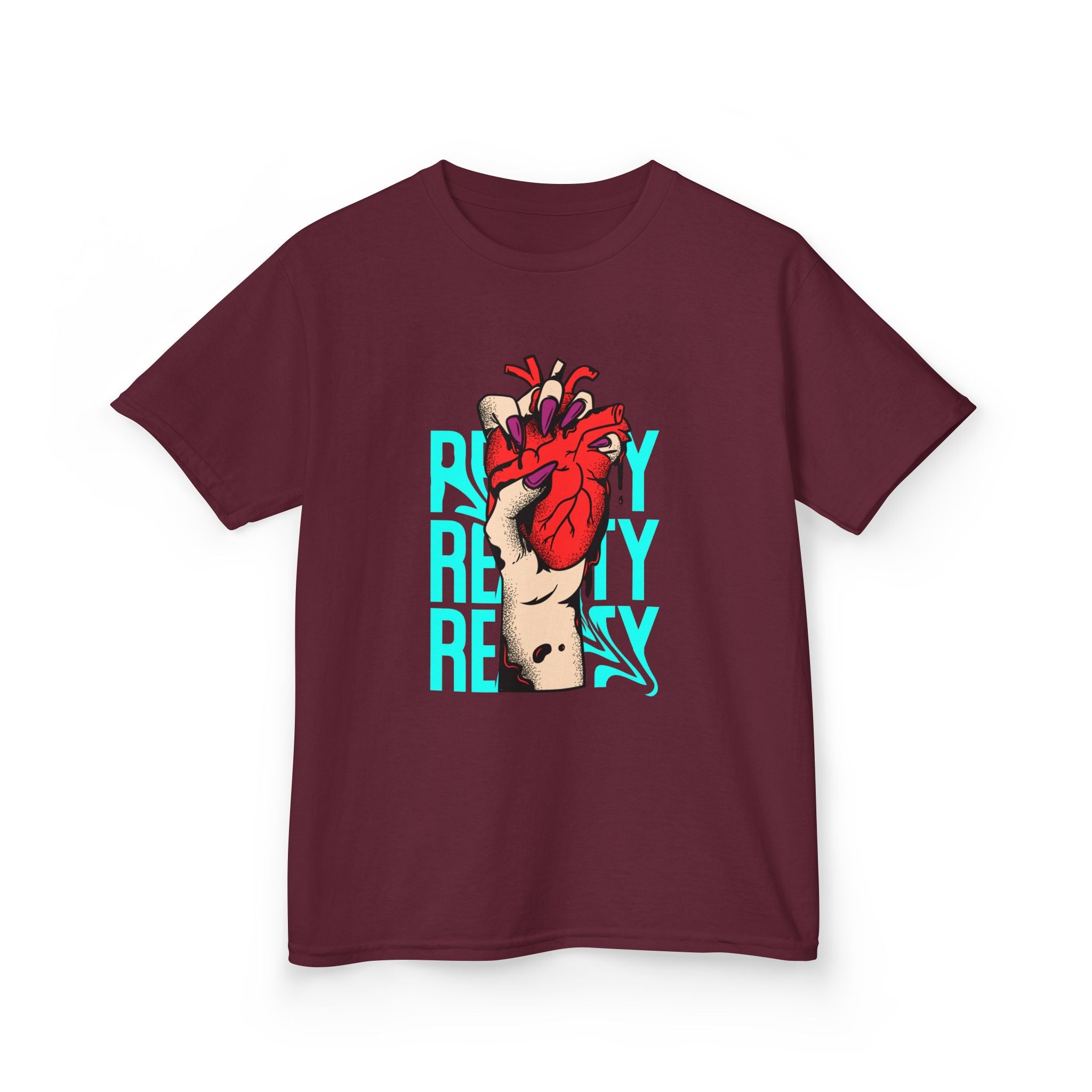 Youth Graphic Tee with Heart Design, Perfect Gift for Kids, Fun Everyday Wear, Unique Birthday Present, Heartfelt T-Shirt
