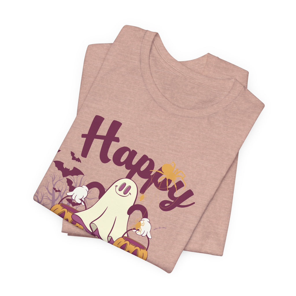 Halloween Unisex T-Shirt, Cute Ghost Tee, Fall Apparel, Kids Halloween Costume, Spooky Season Shirt, Trick or Treat Gift
