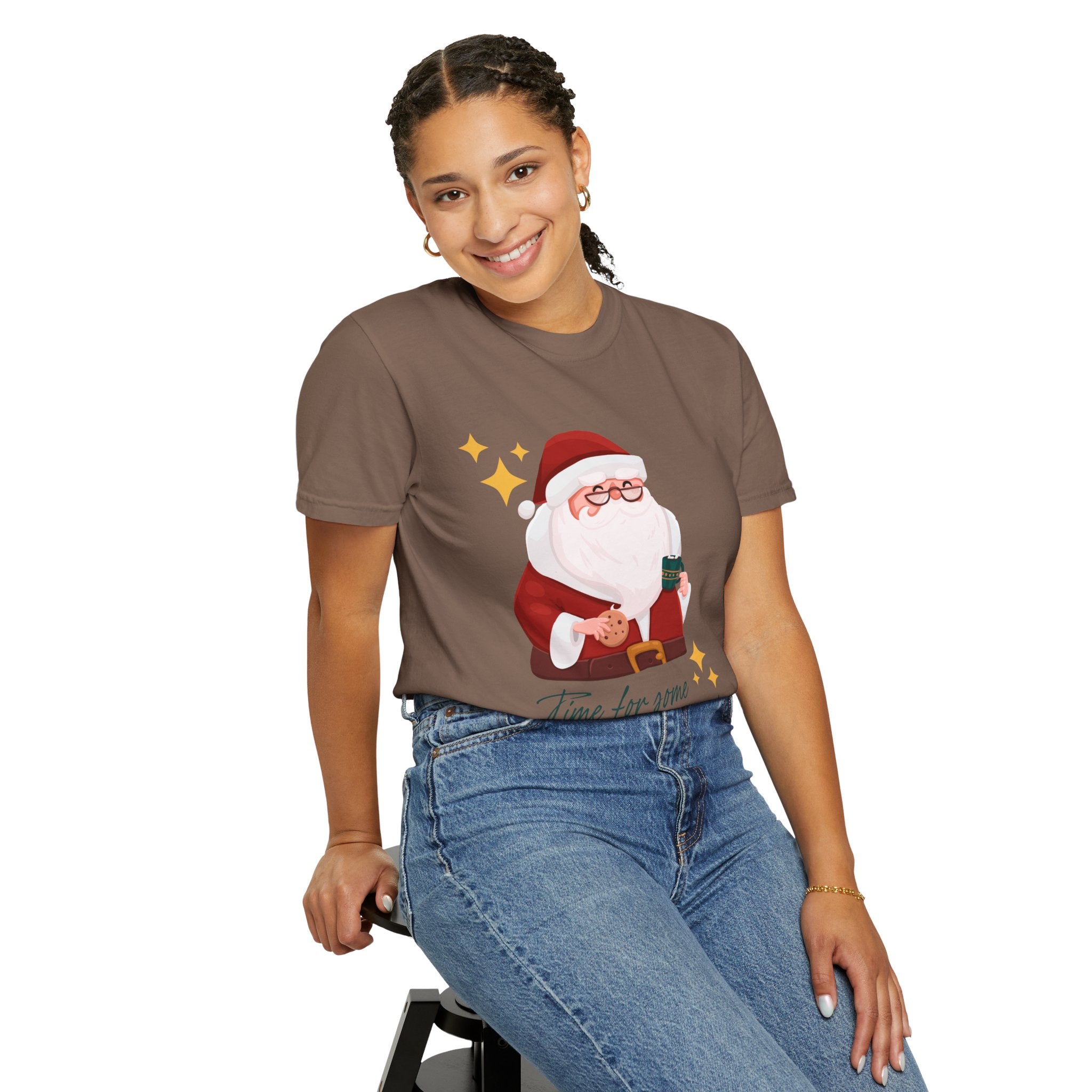 Festive Christmas T-Shirt, Holiday Apparel, Santa Graphic Tee, Unisex Christmas Gift, Seasonal Outfit, Cheerful Holiday Wear