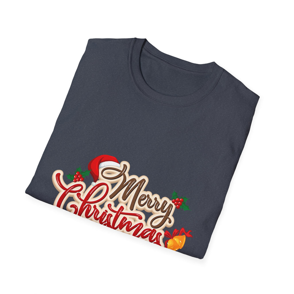 Merry Christmas Unisex Softstyle T-Shirt | Holiday Tee, Christmas Gift, New Year Shirt, Seasonal Apparel, Festive Wear