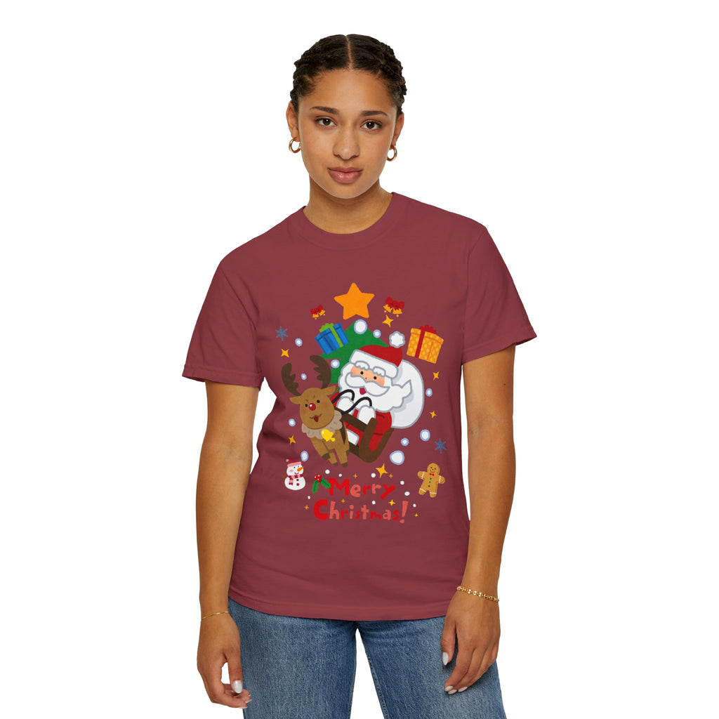 Festive Santa T-Shirt | Christmas Tee, Unisex Holiday Shirt, Merry Christmas Gift, Cute Design for Kids & Adults