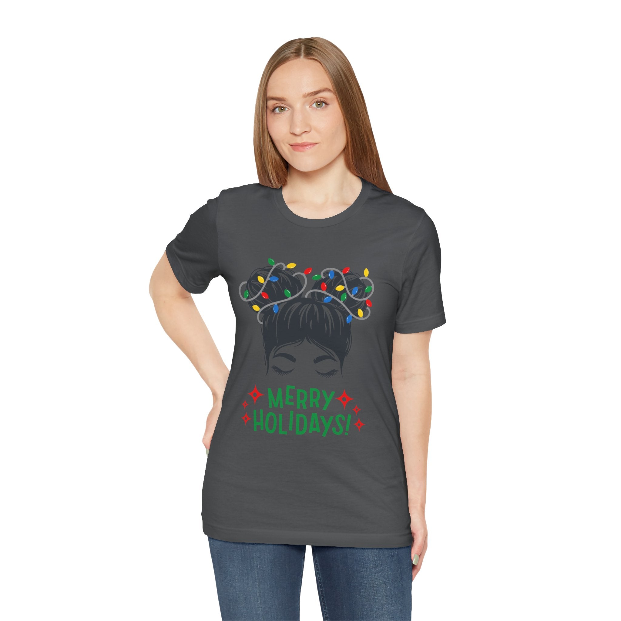 Festive Holiday Tee - Merry Holidays Graphic, Unisex Jersey Short Sleeve Shirt, Christmas Apparel, Seasonal Gift, Cozy Vibes