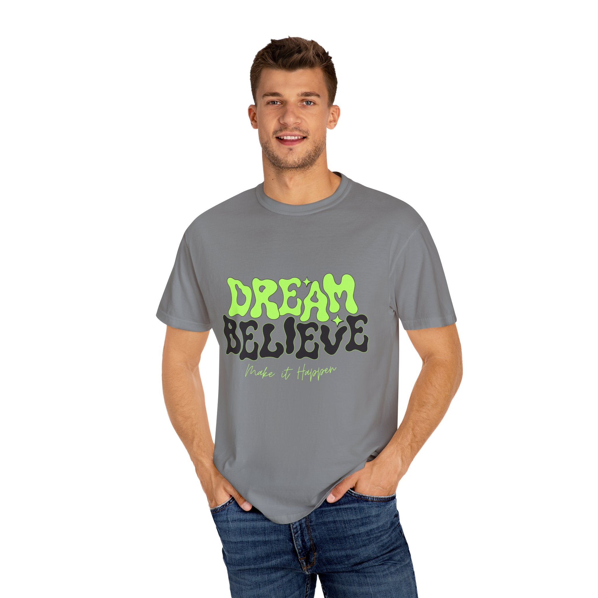 Dream Believe Unisex T-Shirt - Motivational Tee for Dreamers, Inspirational Gift, Relaxed Fit, Everyday Wear, Trendy Apparel