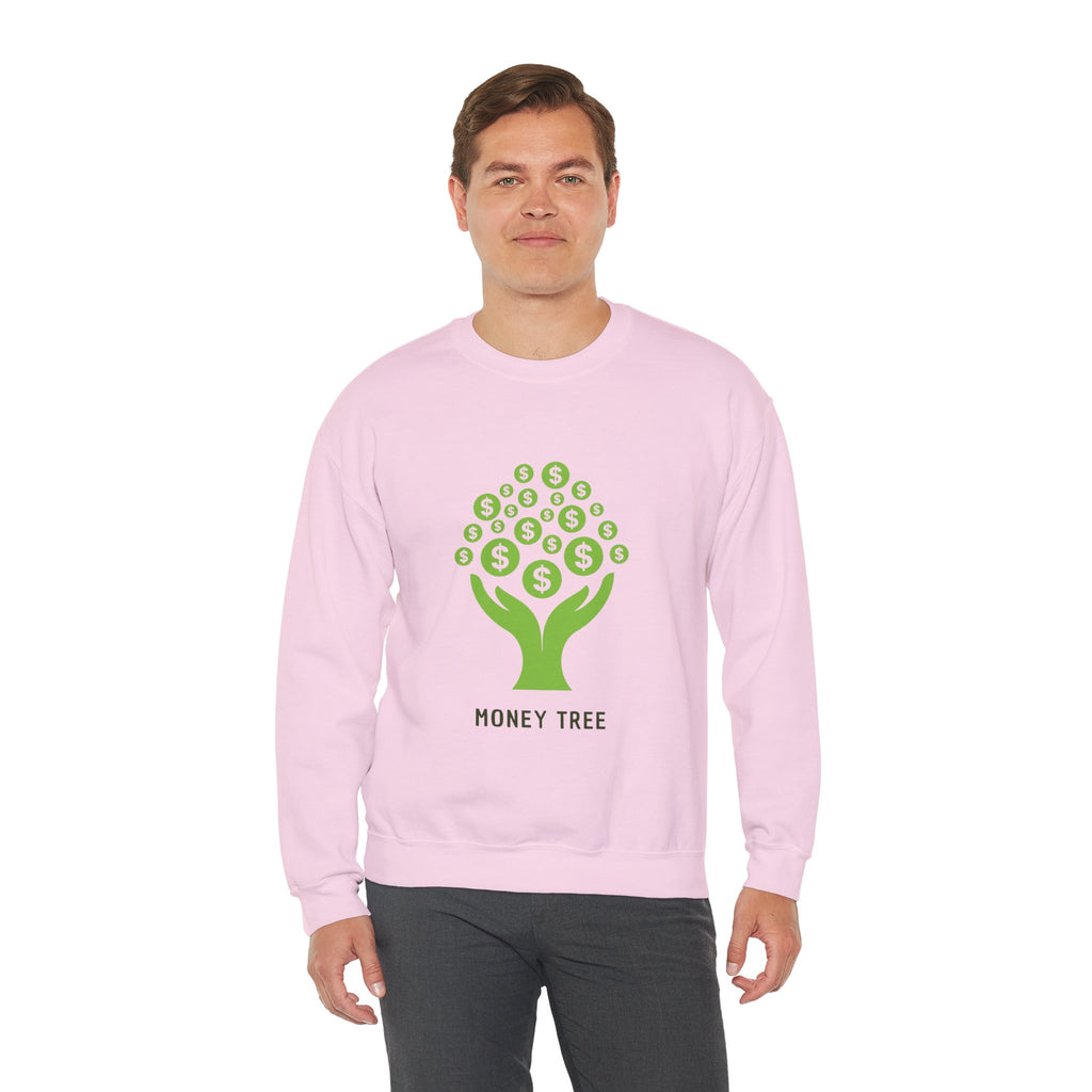 Money Tree Sweatshirt, Cozy Crewneck, Unisex Gift, Eco-Friendly Fashion, Perfect for Casual Wear, Gift for Him/Her