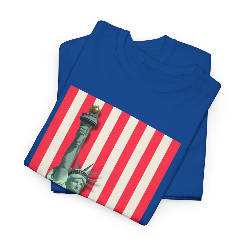 American Vibes Unisex Heavy Cotton Tee, Patriotic Shirt, Gift for Veterans, Independence Day Apparel, Summer Casual Wear