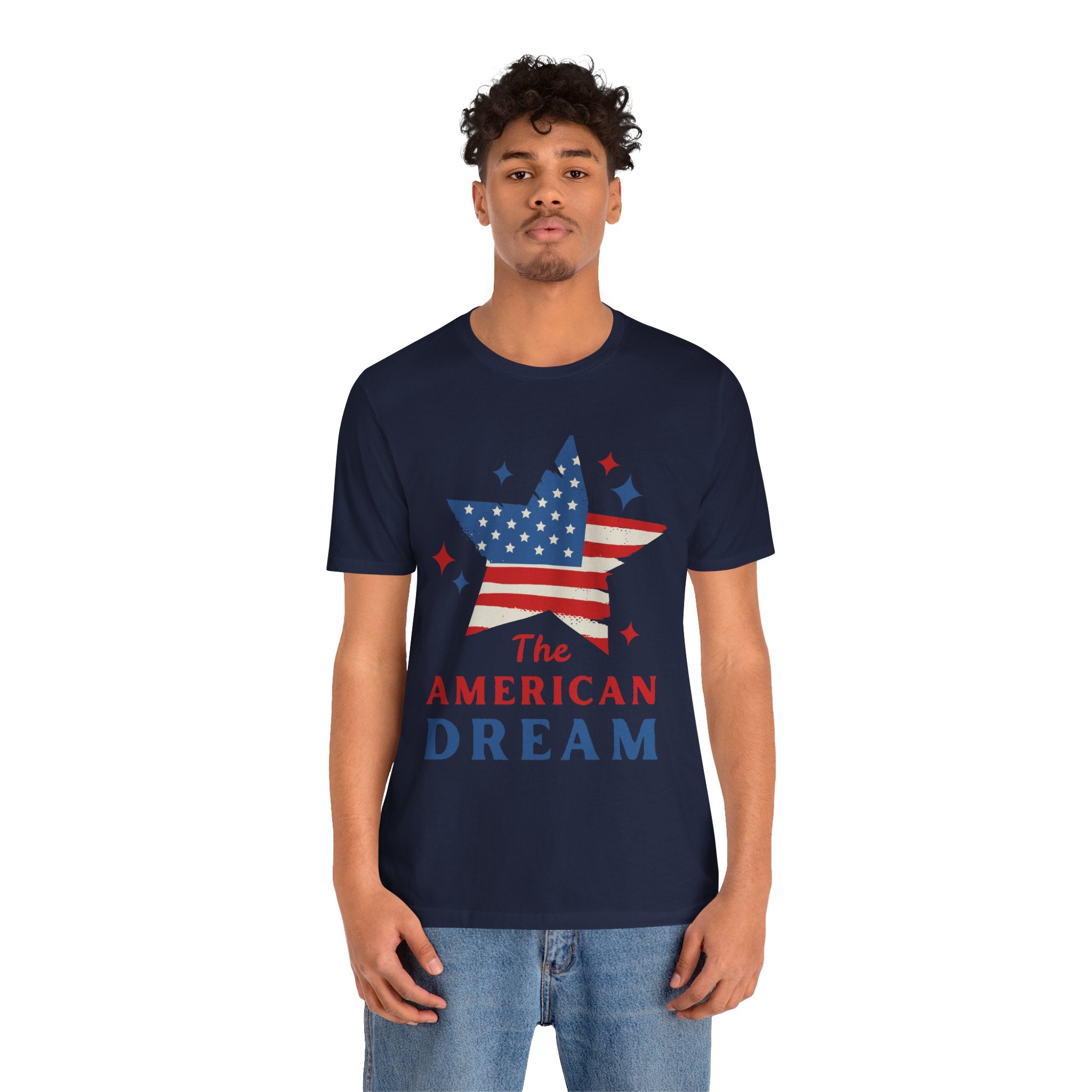 Patriotic T-Shirt, Independence Day Tee, American Dream Shirt, 4th of July Outfit, Stars and Stripes Tee Shirt