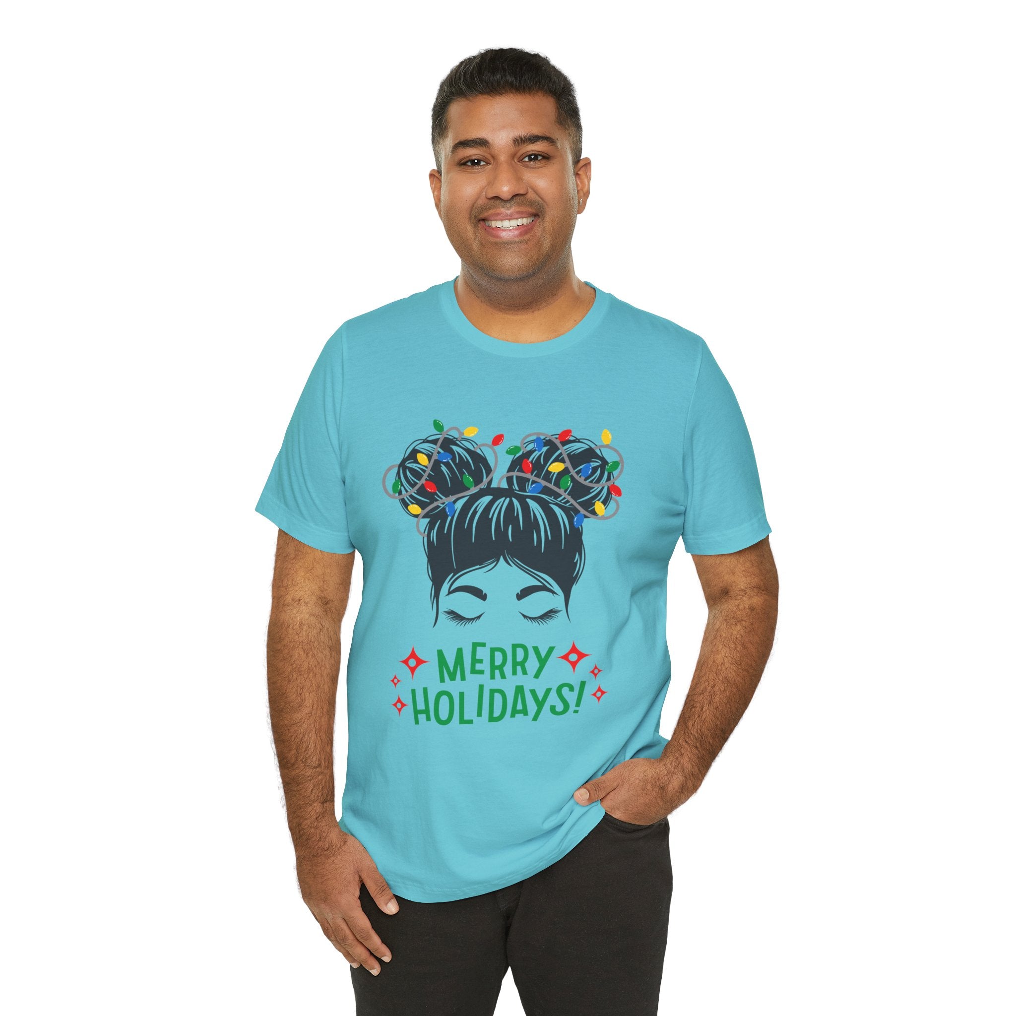 Festive Holiday Tee - Merry Holidays Graphic, Unisex Jersey Short Sleeve Shirt, Christmas Apparel, Seasonal Gift, Cozy Vibes