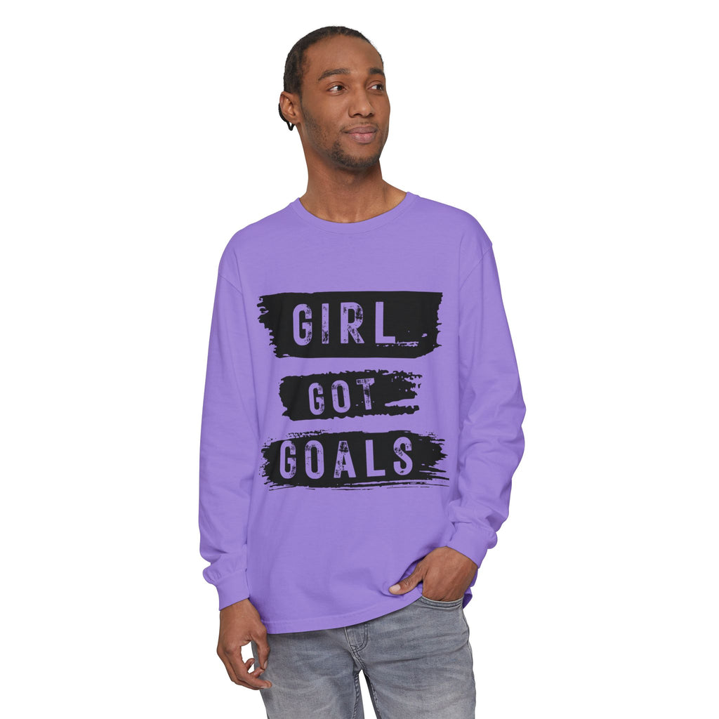 Girl Got Goals Long Sleeve T-Shirt | Motivational Apparel, Unisex Tees, Inspirational Gift, Casual Wear, Trendy Clothing