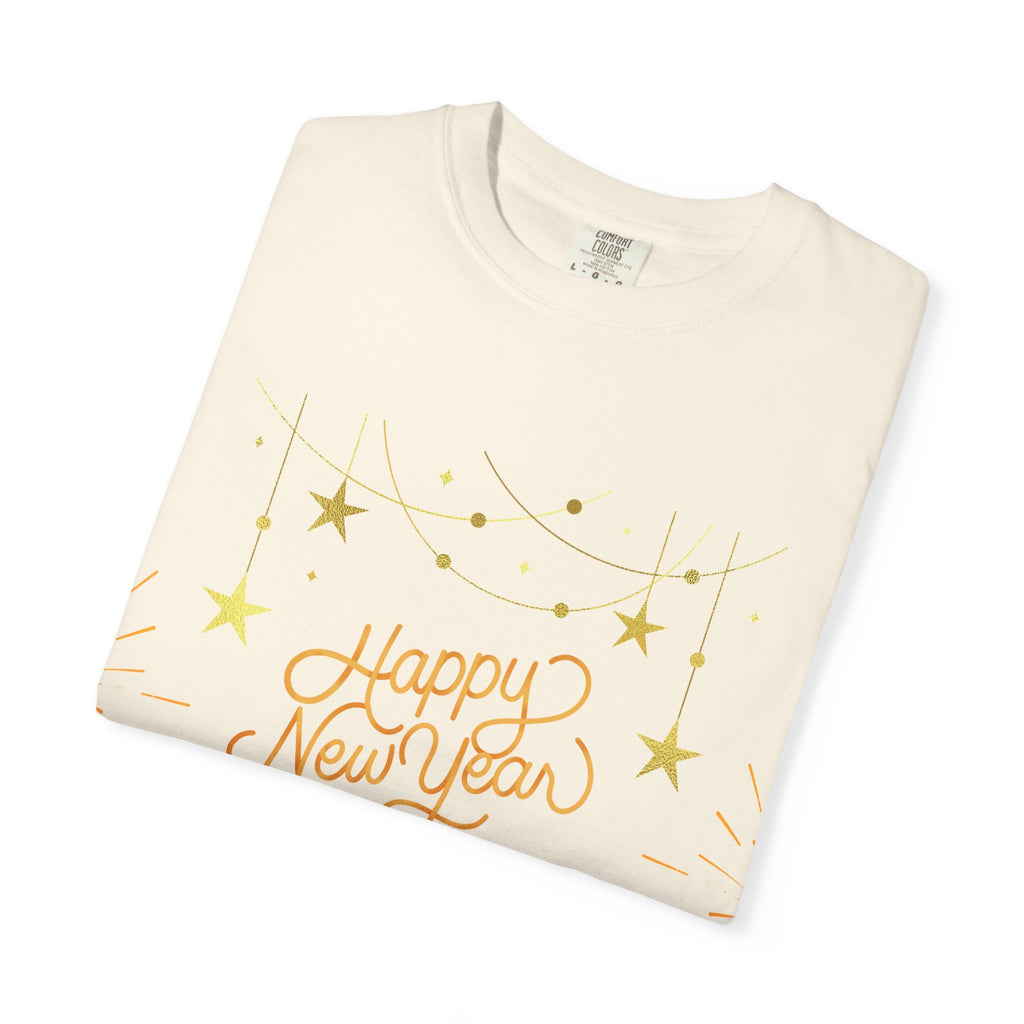 New Year Celebration T-Shirt | Unisex Garment-Dyed Tee with Happy New Year 2026 Design, Festive Apparel, Holiday Gift, Party Wear