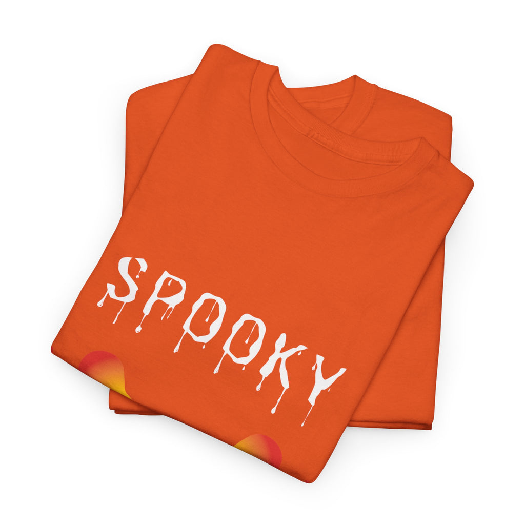 Spooky Unisex Heavy Cotton Tee - Halloween Shirt, Goth Fashion, Casual Wear, Festival Tee, Gift for Horror Fans