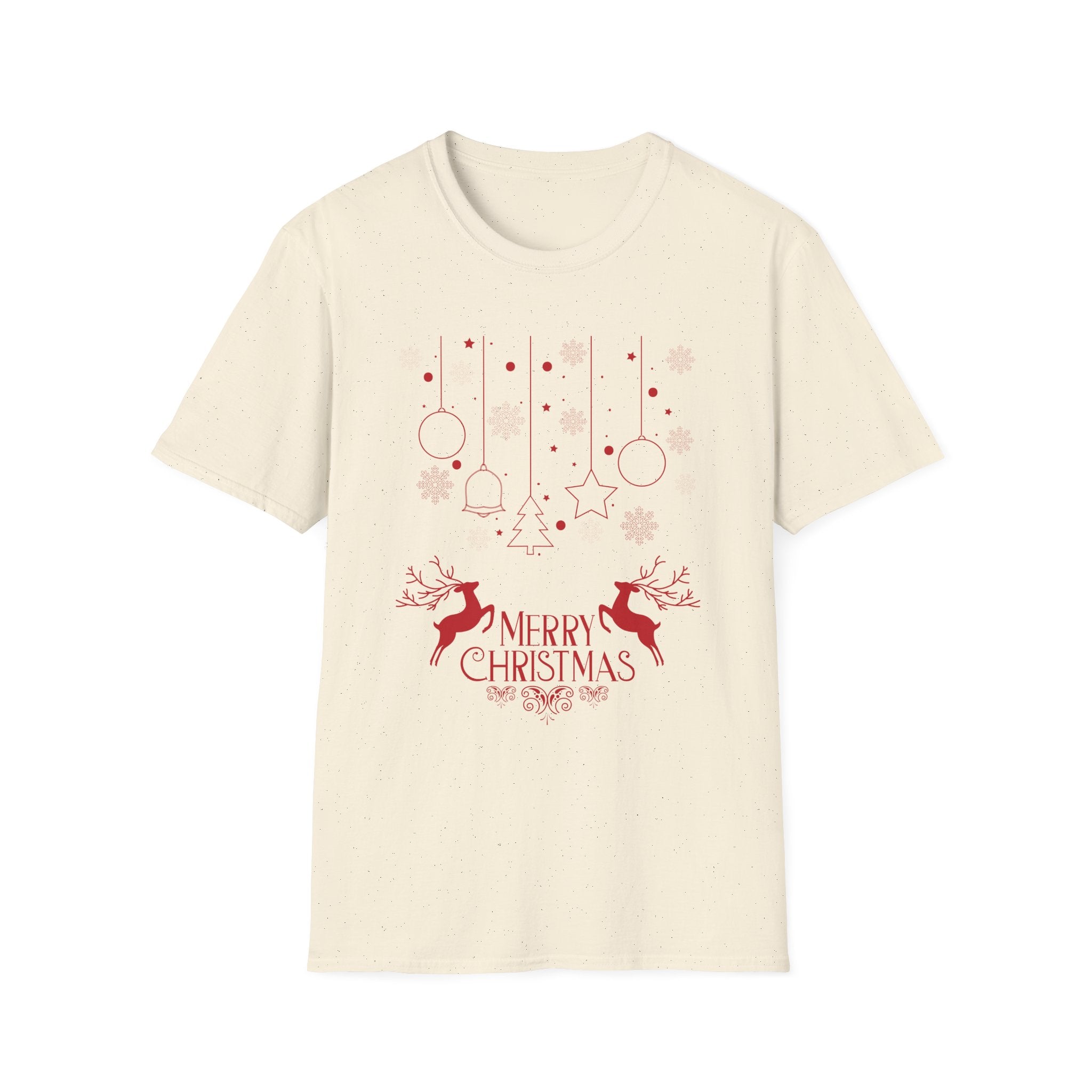 Merry Christmas Unisex Softstyle T-Shirt, Holiday Tee, Christmas Gift, Festive Apparel, Winter Outfit, Seasonal Wear