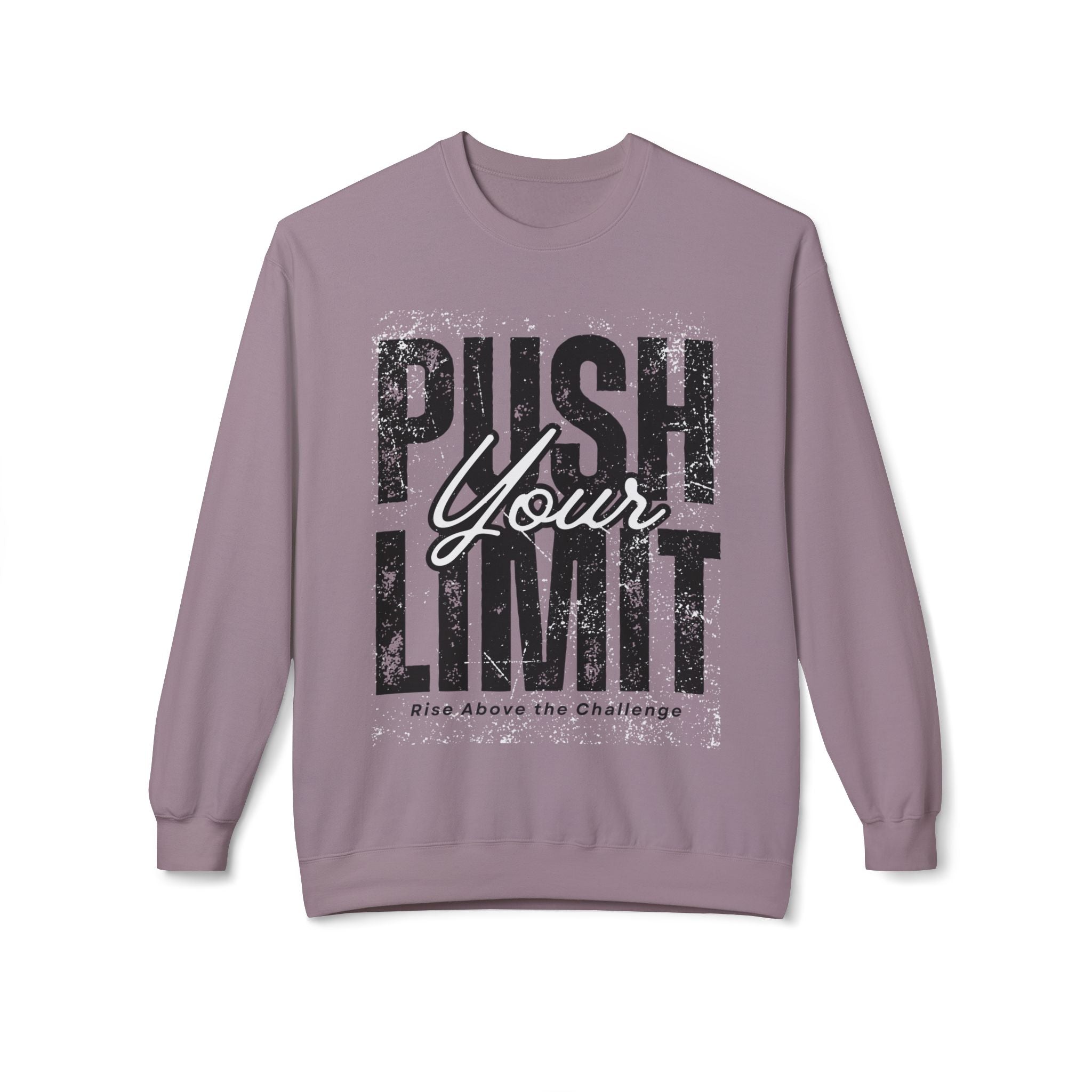 Motivational Fleece Crewneck Sweatshirt - Push Your Limit, Gift for Fitness Enthusiasts, Workout Apparel, Cozy Casual Wear, [...]