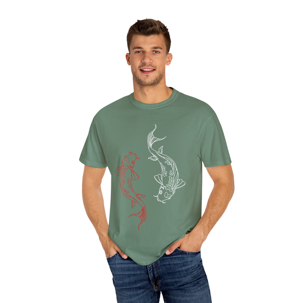 Koi Fish Unisex T-Shirt | Art Tee, Summer Style, Casual Wear, Gift for Nature Lovers, Zen & Peaceful Vibe