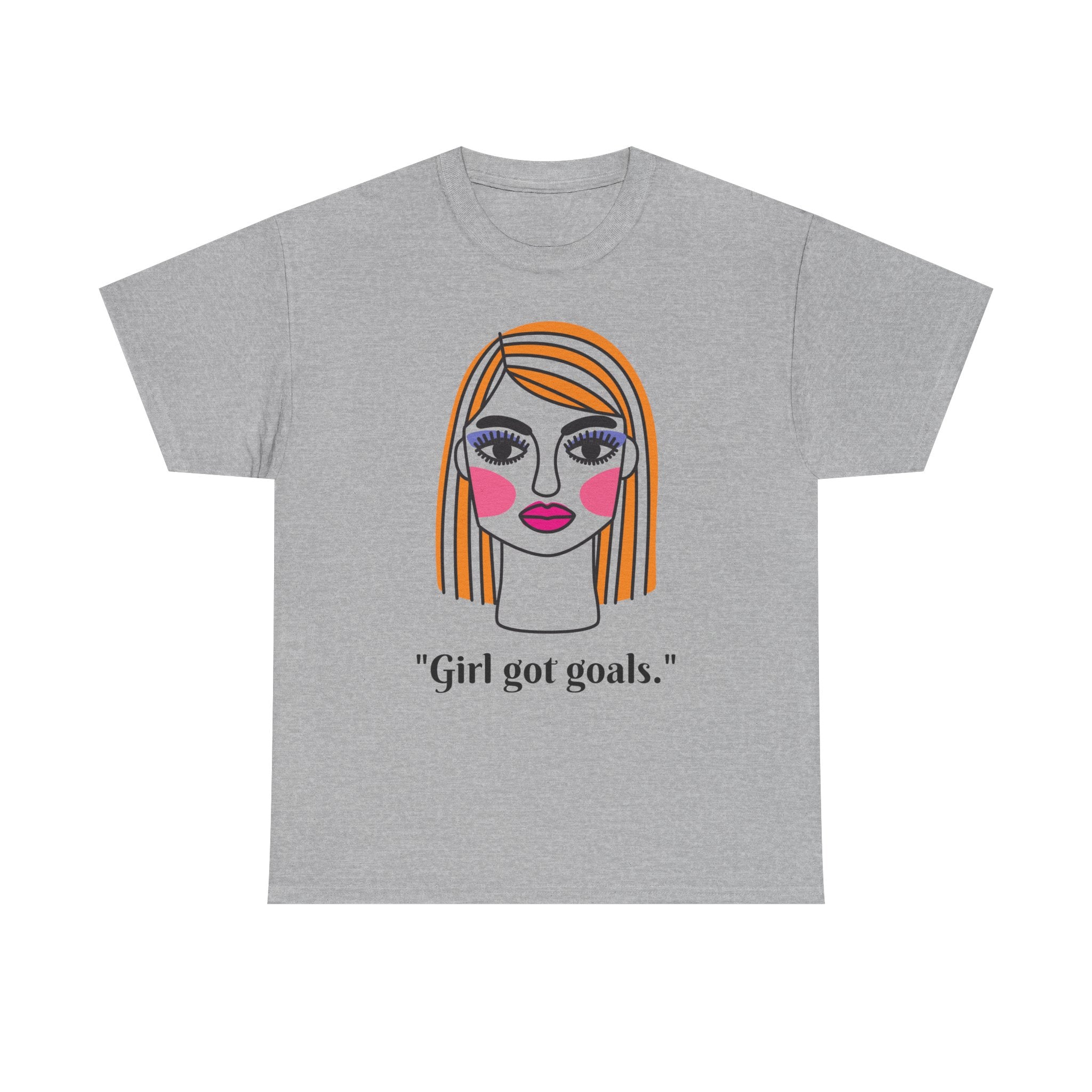 "Girl Got Goals" Unisex Heavy Cotton Tee - Motivational Graphic Tee for Women, Casual Wear, Gift for Her, Empowerment Shirt, [...]