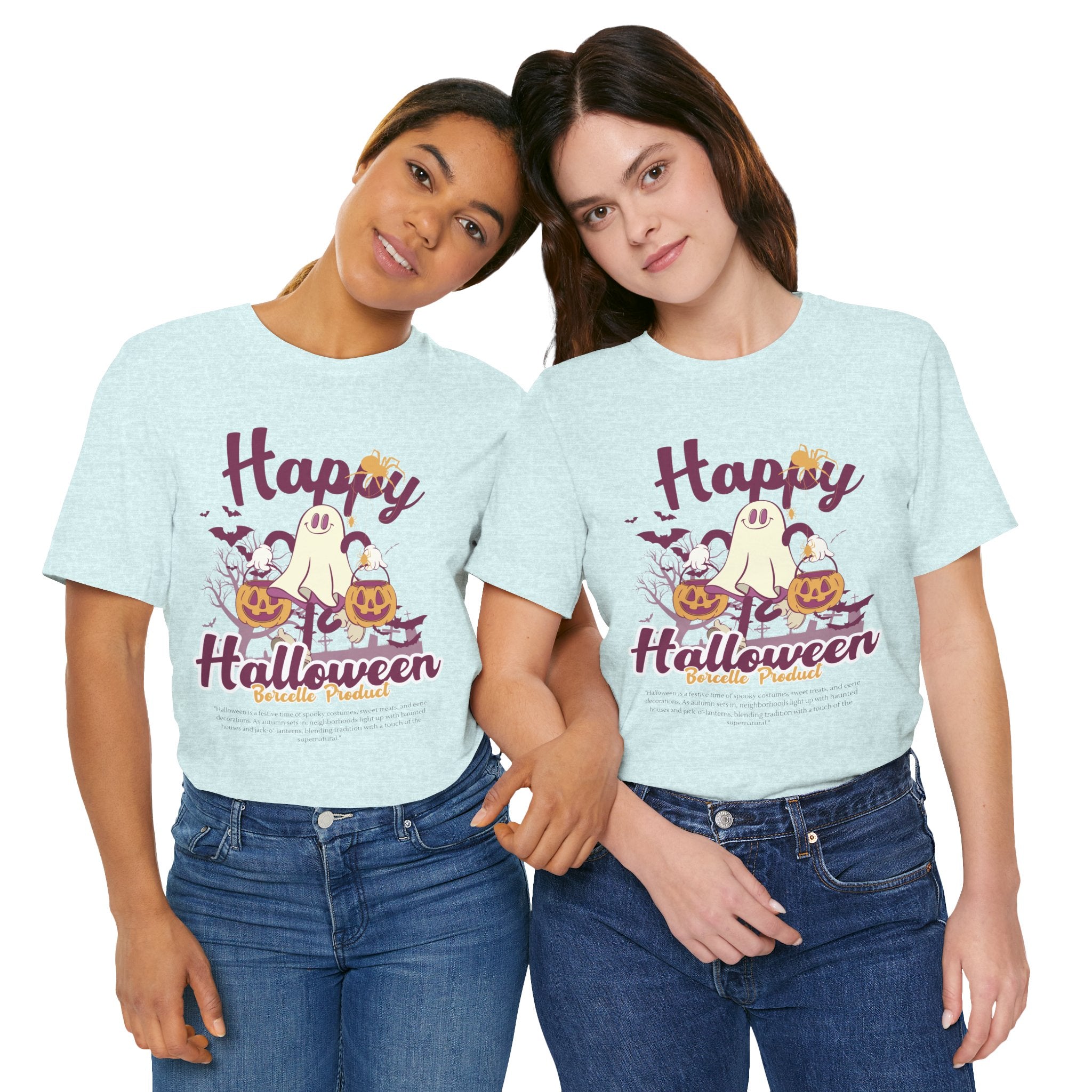 Halloween Unisex T-Shirt, Cute Ghost Tee, Fall Apparel, Kids Halloween Costume, Spooky Season Shirt, Trick or Treat Gift