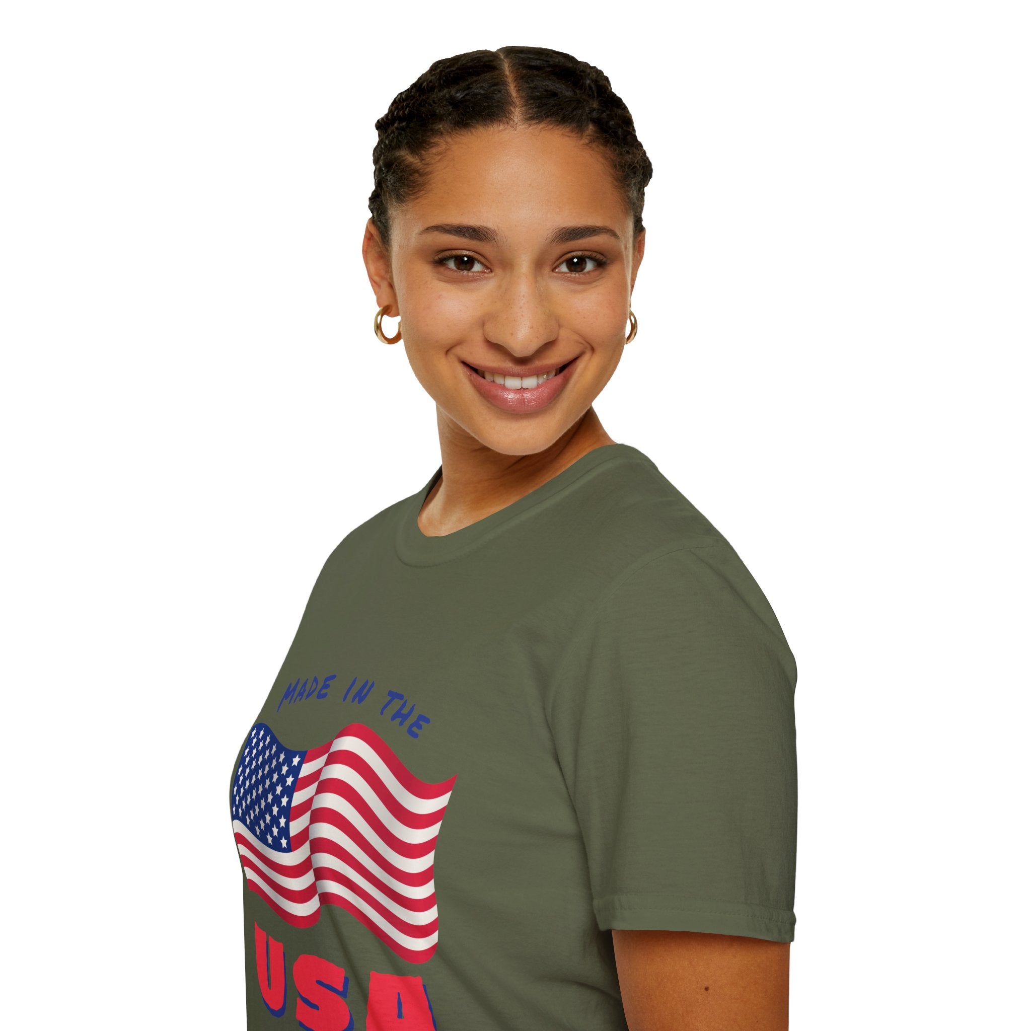 Patriotic Unisex T-Shirt, USA Flag Tee, Made in the USA Shirt, Independence Day Apparel, Gift for Veterans, Casual Wear
