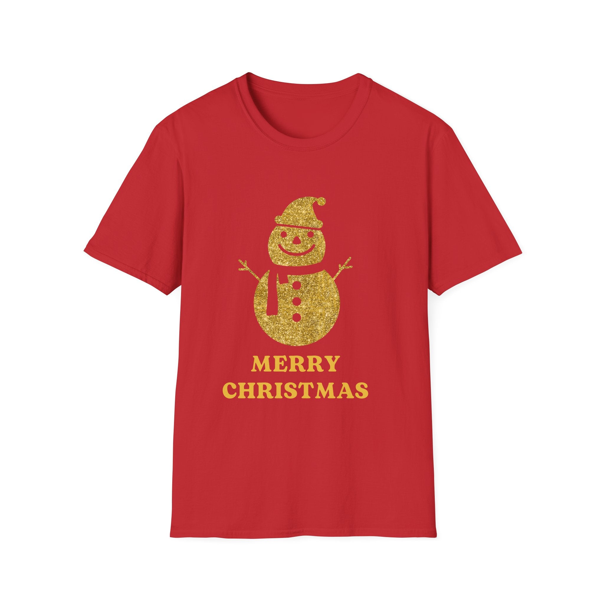 Merry Christmas Snowman T-Shirt, Unisex Holiday Tee, Festive Christmas Gifts, Winter Apparel, Comfortable Crewneck, Cute Seasonal Top