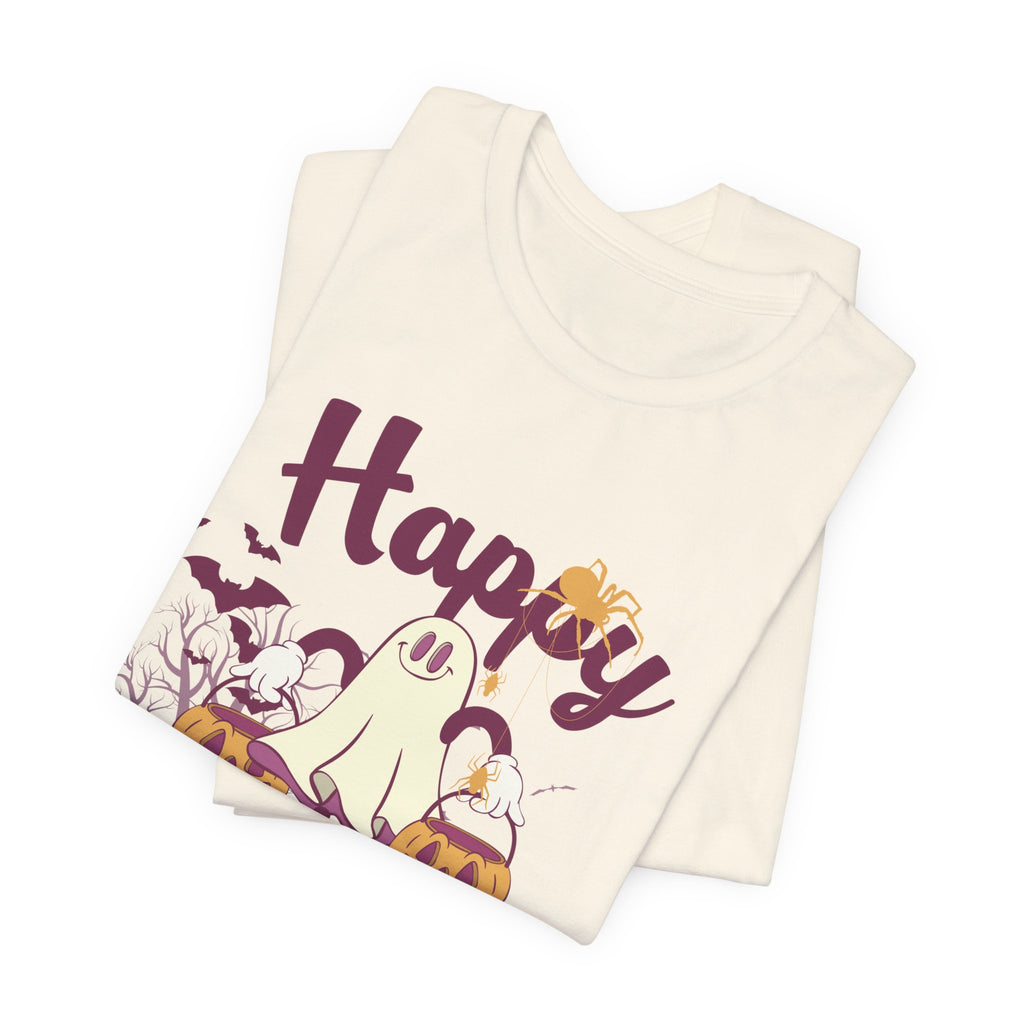 Halloween Unisex T-Shirt, Cute Ghost Tee, Fall Apparel, Kids Halloween Costume, Spooky Season Shirt, Trick or Treat Gift