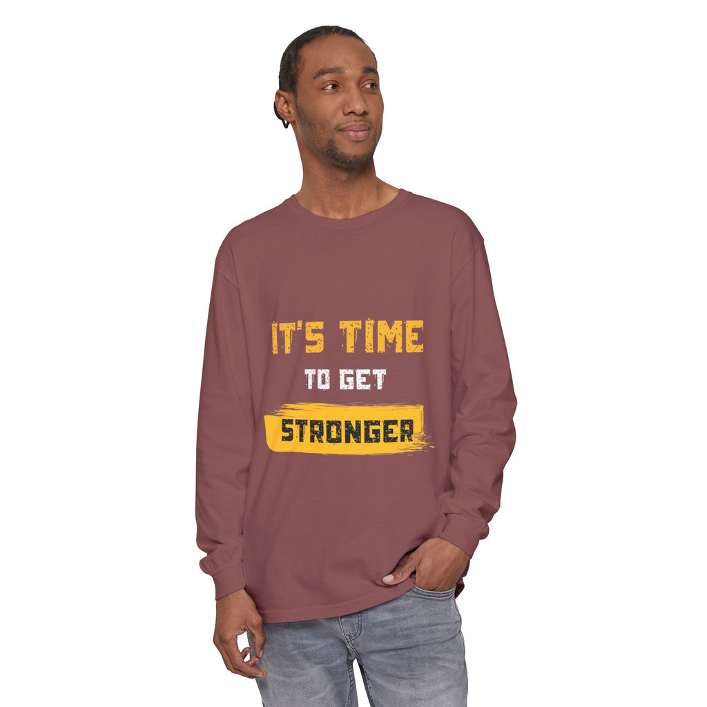 Unisex Motivational Long Sleeve Tee - 'It's Time Stronger' - Perfect Gift for Fitness Lovers, Gym Attire, Casual Wear, Inspirational [...]