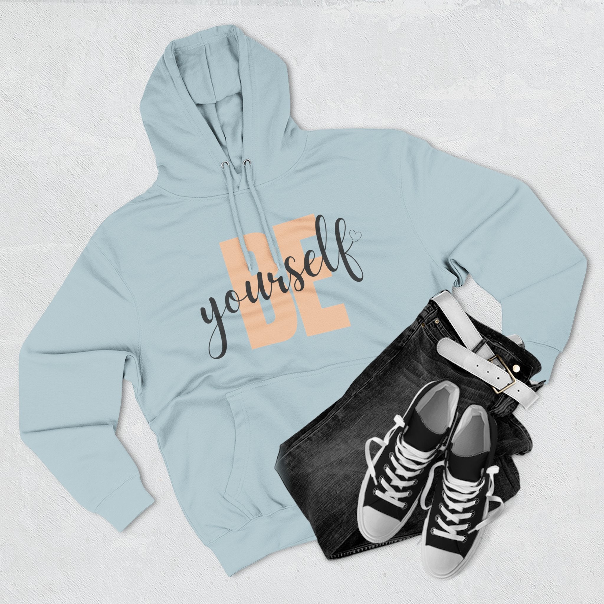 Be Yourself Fleece Hoodie | Cozy Casual Wear, Inspirational Gift, Self-Love Sweatshirt, Motivational Fashion, Fall Essentials