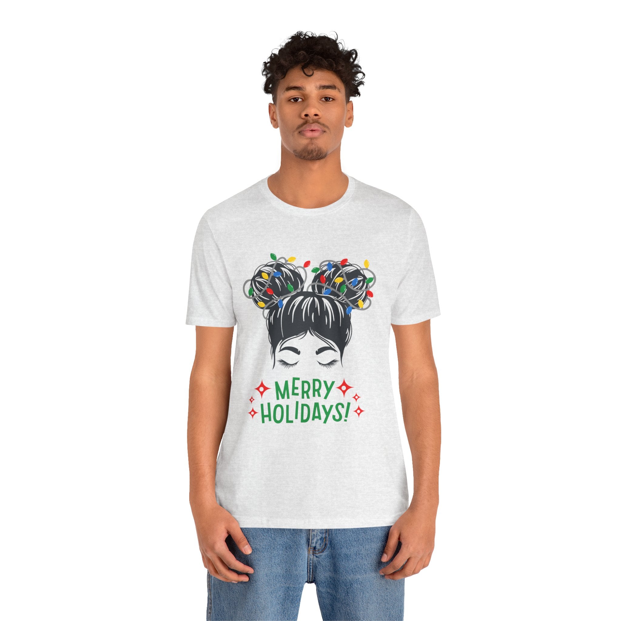 Festive Holiday Tee - Merry Holidays Graphic, Unisex Jersey Short Sleeve Shirt, Christmas Apparel, Seasonal Gift, Cozy Vibes