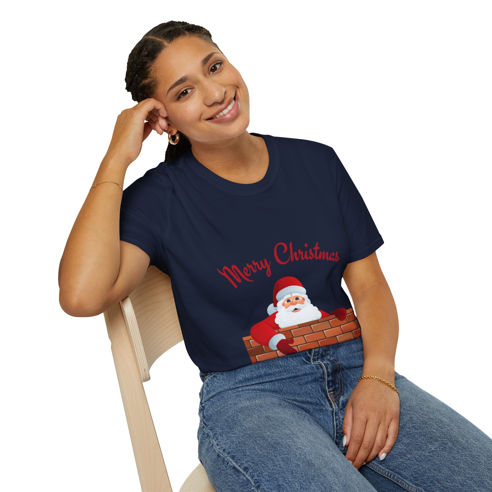 Merry Christmas Santa T-Shirt, Holiday Tee, Unisex Christmas Top, Festive Shirt, Gift for Him/Her, Family Reunion Apparel