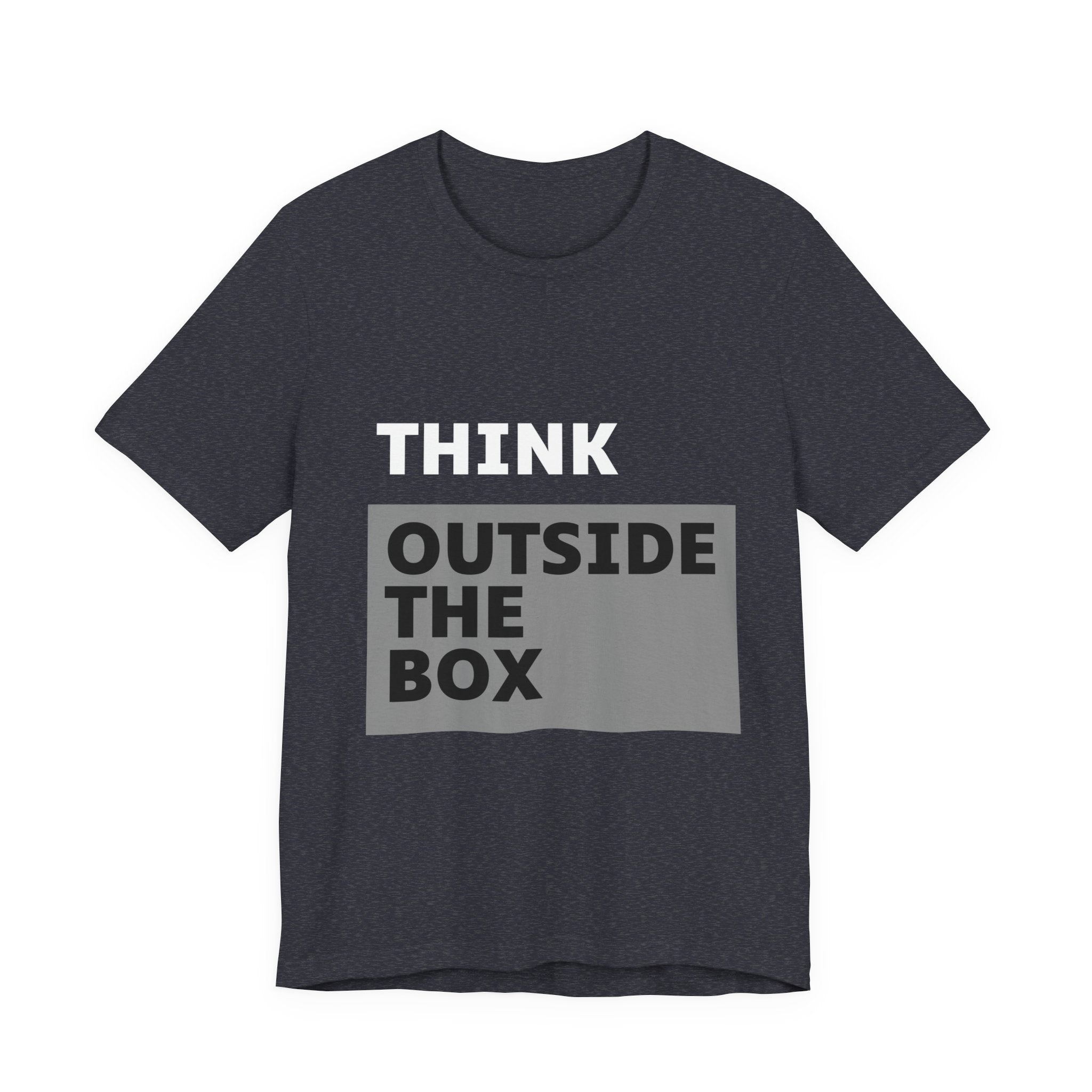 Think Outside the Box Unisex Tee, Short Sleeve T-shirt, Unique Design Shirt, Creative Tee, Unisex Graphic Tee