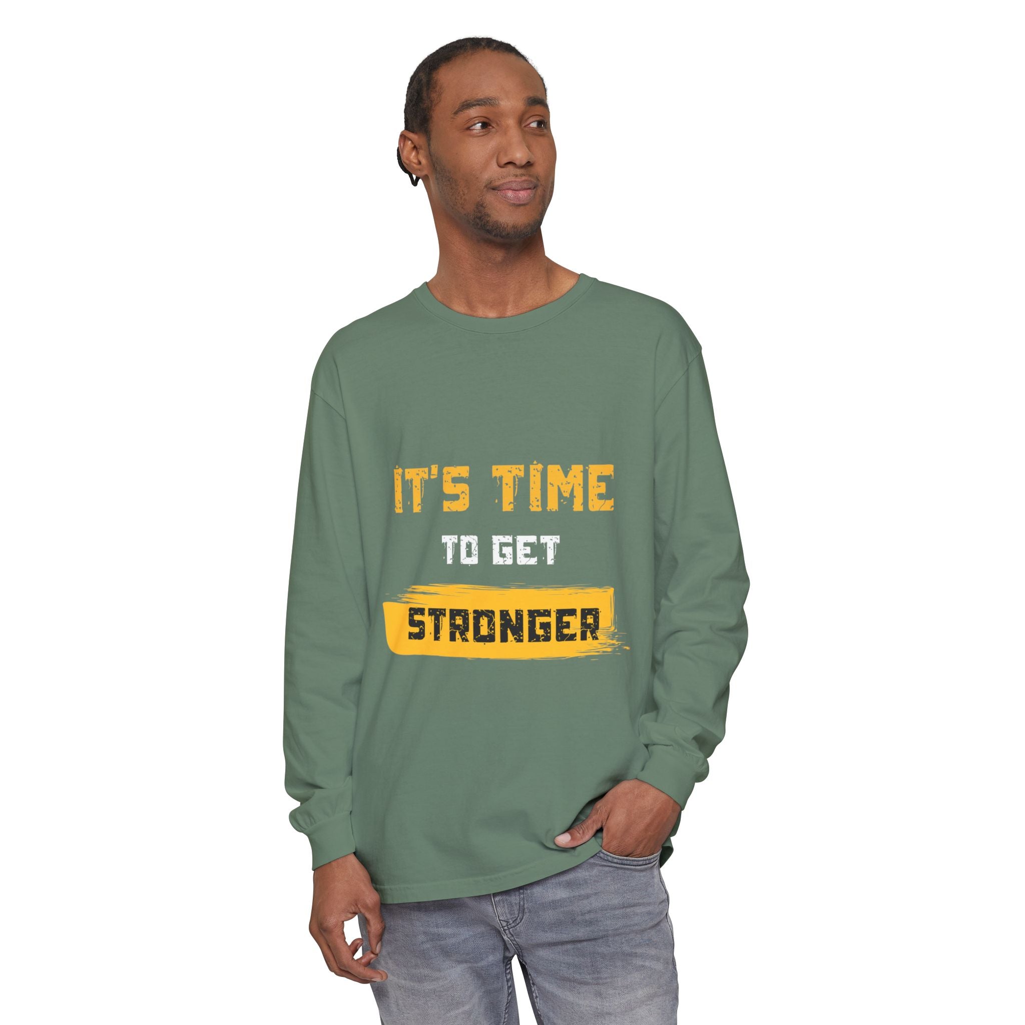 Unisex Motivational Long Sleeve Tee - 'It's Time Stronger' - Perfect Gift for Fitness Lovers, Gym Attire, Casual Wear, Inspirational [...]