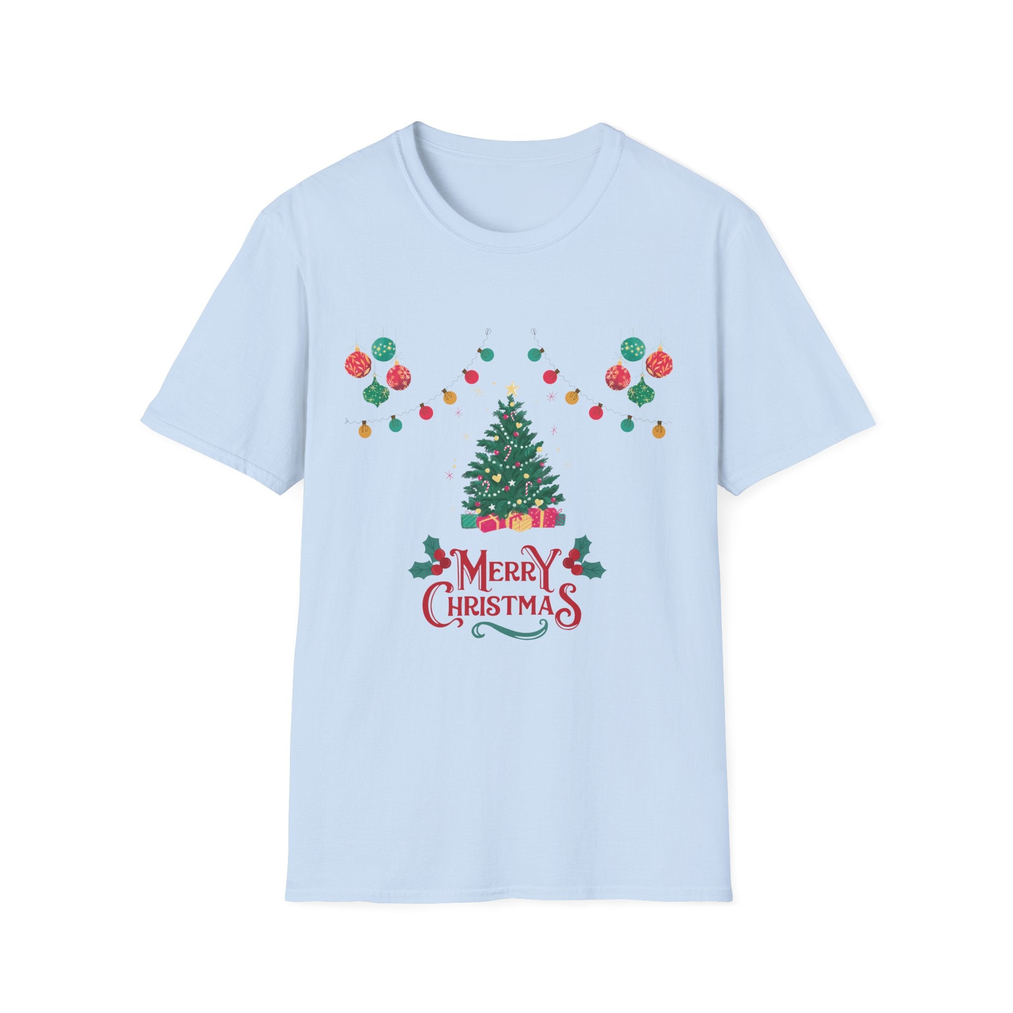 Merry Christmas Unisex T-Shirt, Festive Tee, Holiday Apparel, Winter Gift, Cozy Christmas Style, Unisex Softstyle Shirt