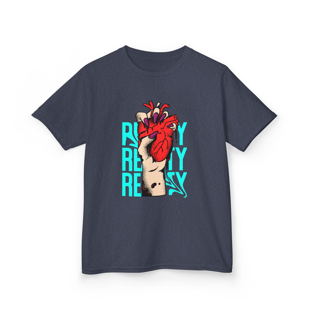 Youth Graphic Tee with Heart Design, Perfect Gift for Kids, Fun Everyday Wear, Unique Birthday Present, Heartfelt T-Shirt